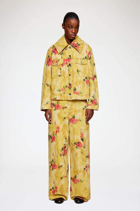 Jacket in Printed Denim - GANNI