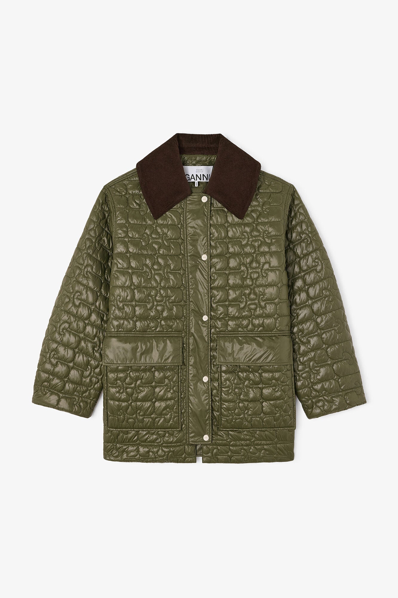 Shiny Quilt Midi Jacket - GANNI