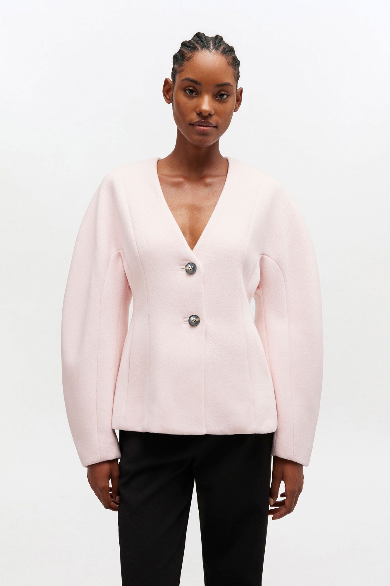 Pink Wool Blazer - GANNI