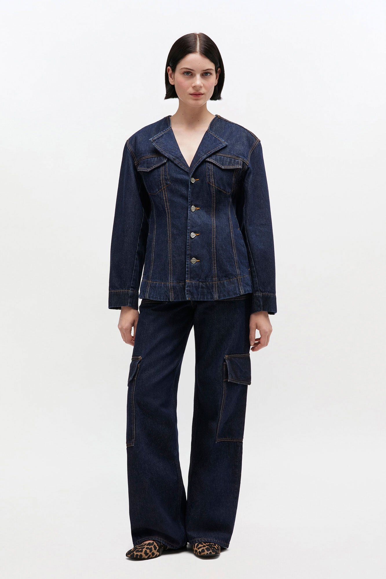 Dark Rinse Denim Blazer - GANNI