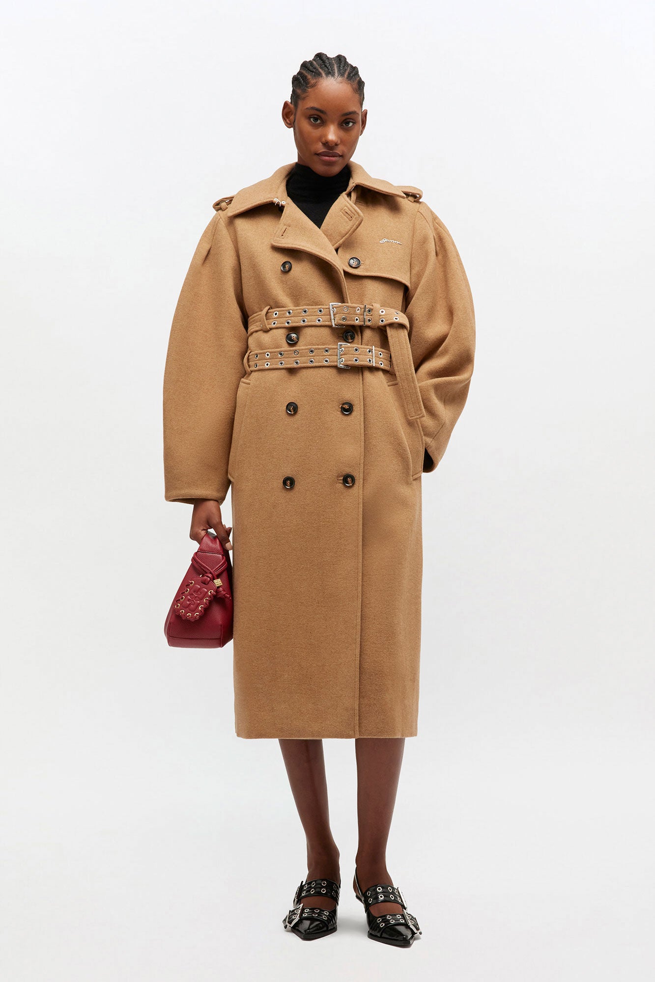 Wool Trench Coat - GANNI