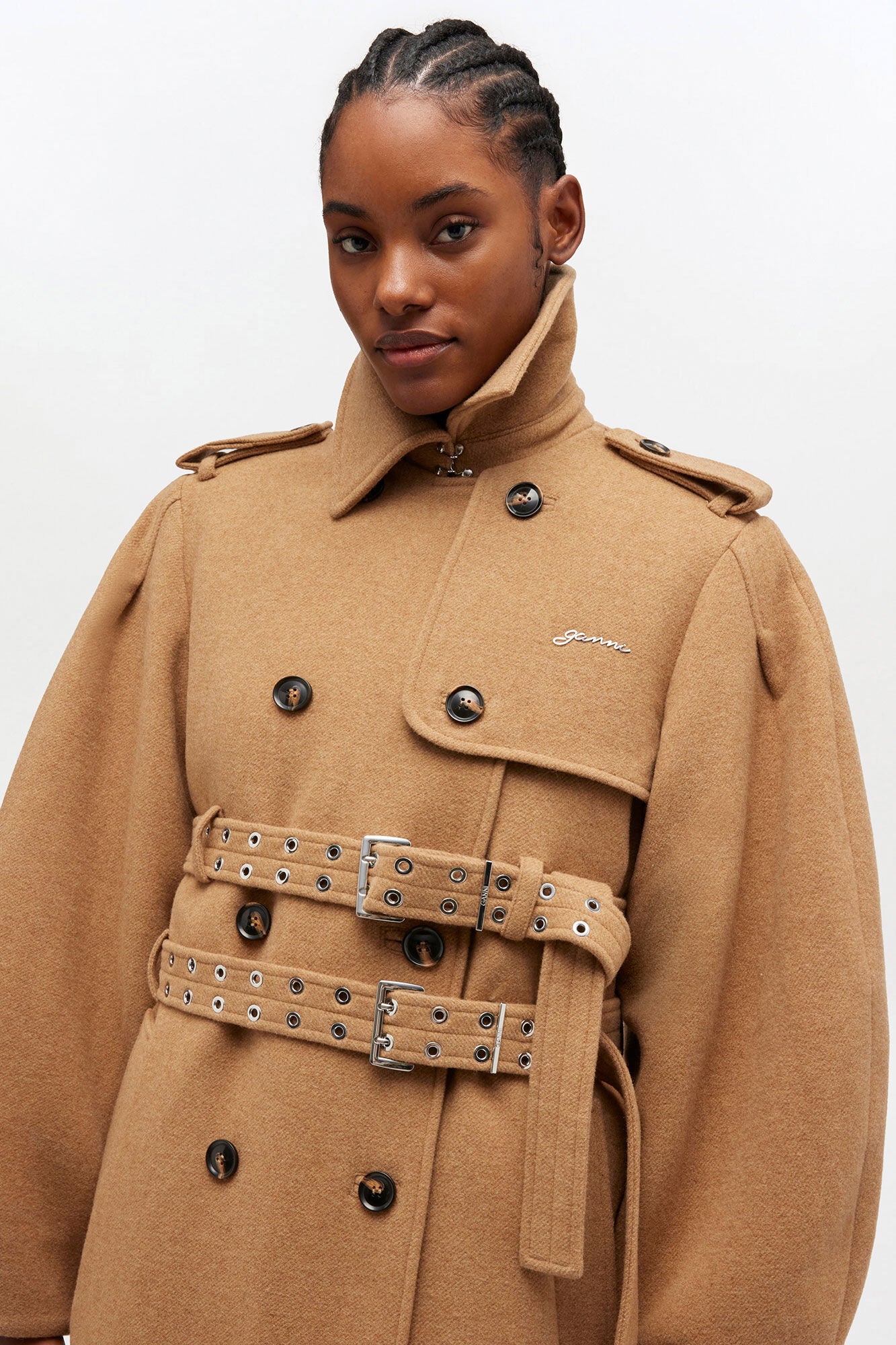 Wool Trench Coat - GANNI