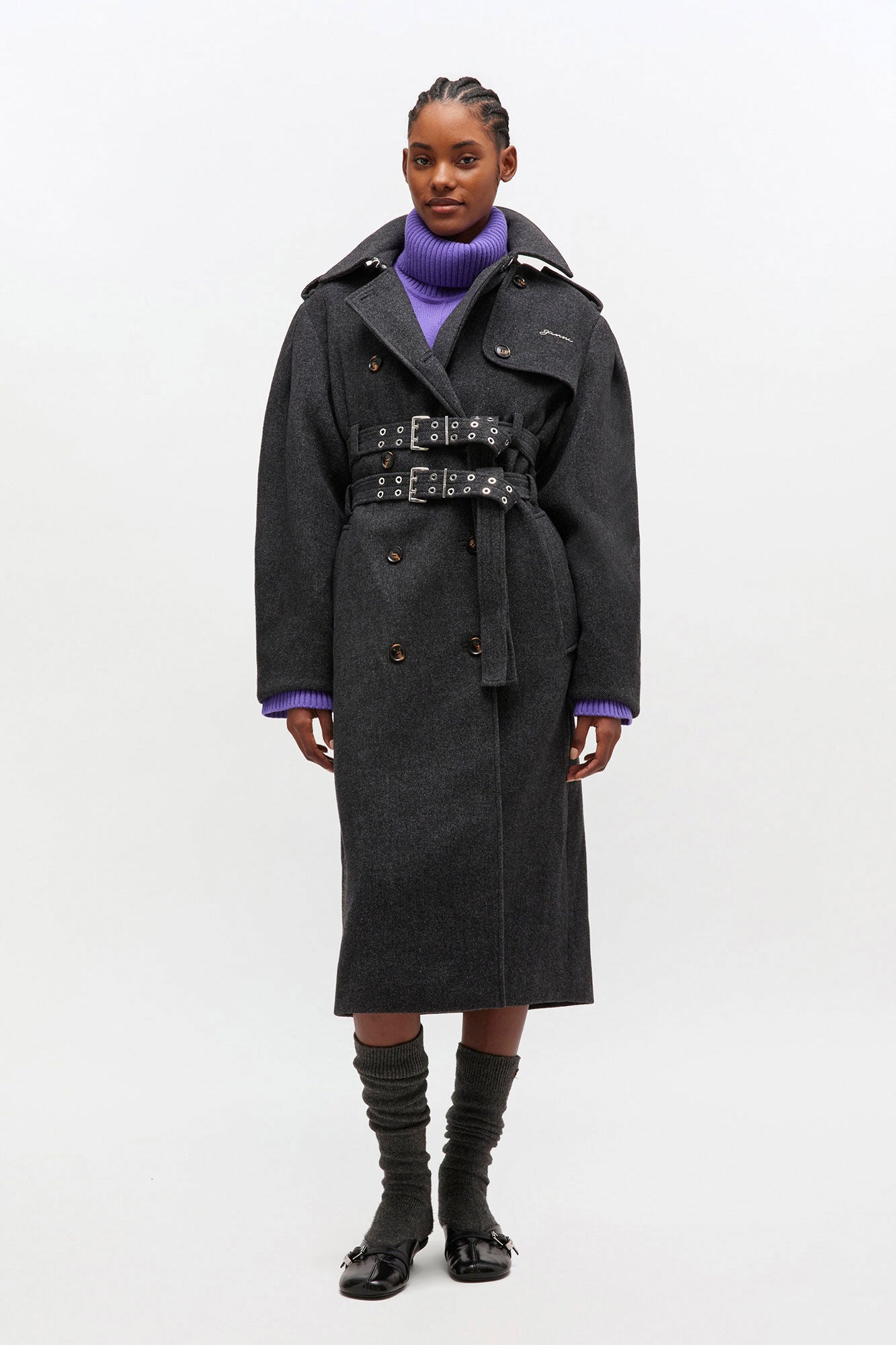 Wool Trench Coat - GANNI