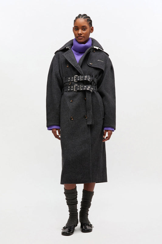 Wool Trench Coat - GANNI