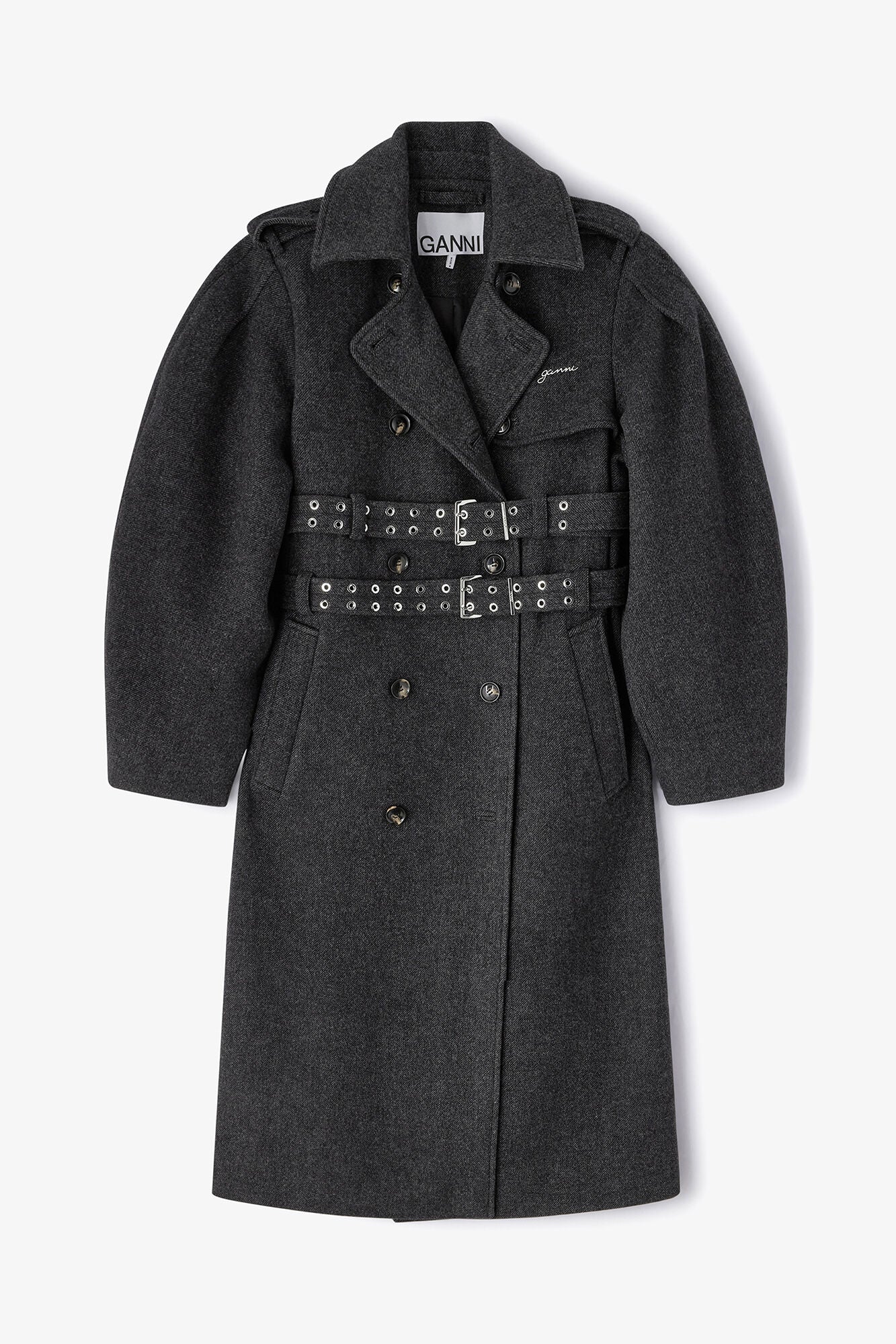 Wool Trench Coat - GANNI