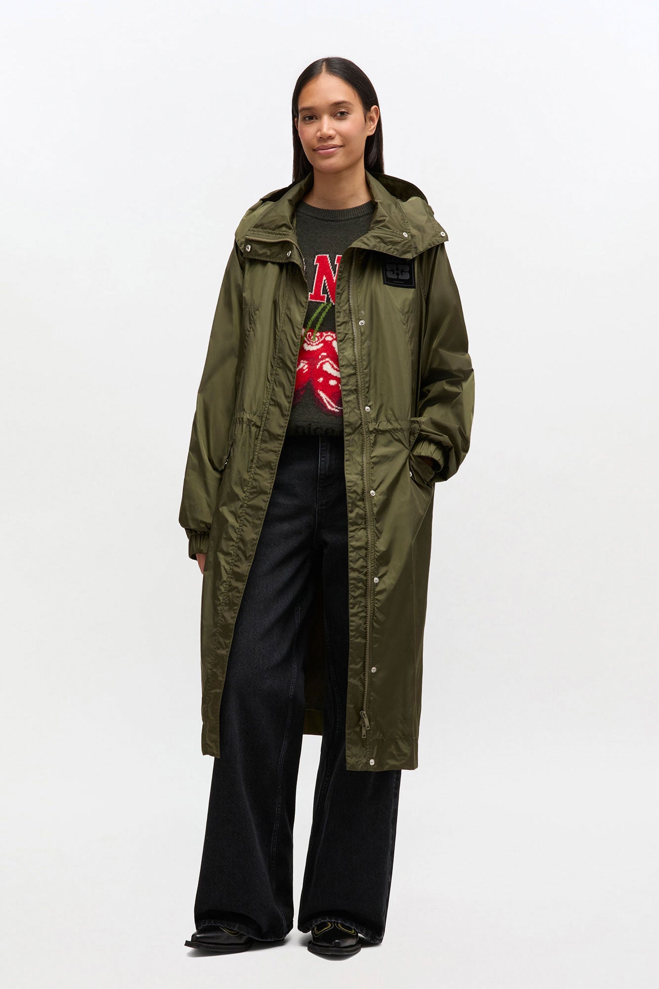 Nylon Parka Coat - GANNI