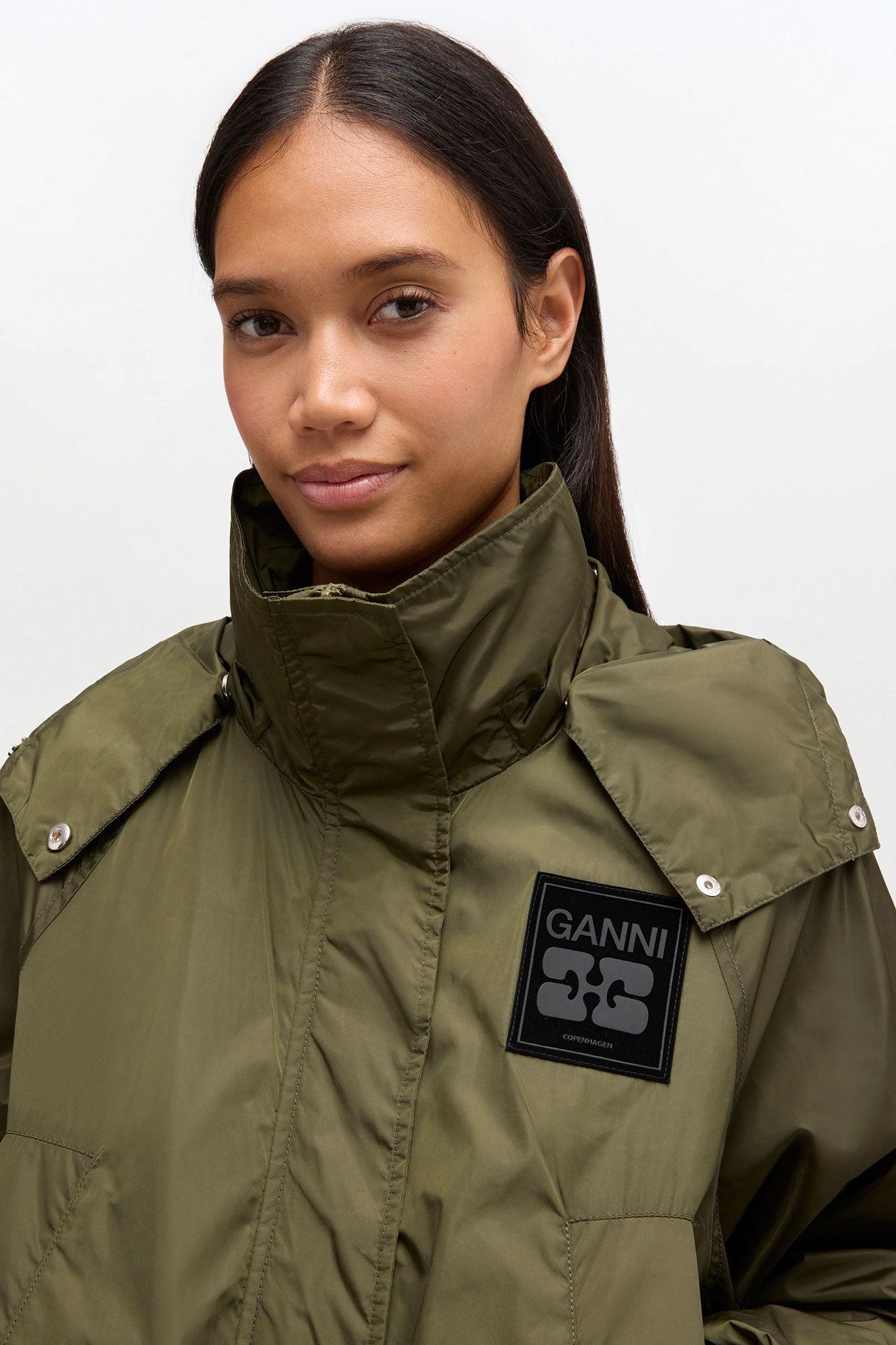 Nylon Parka Coat - GANNI