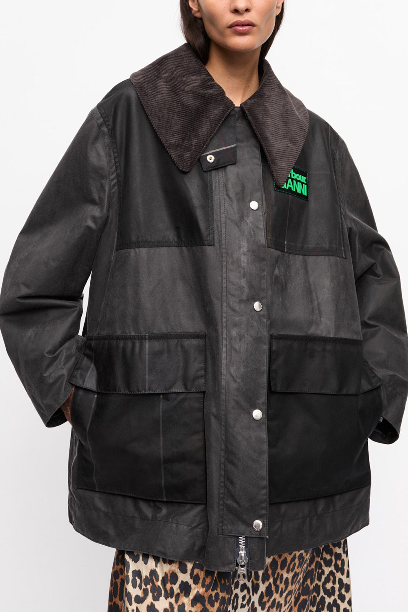 GANNI x Barbour Waxed Duffle Coat - GANNI
