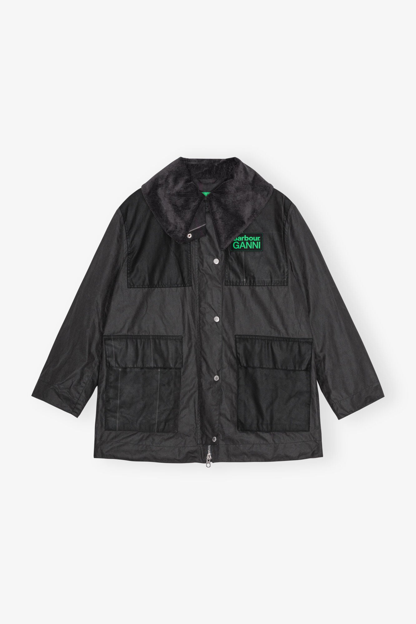 GANNI x Barbour Waxed Duffle Coat - GANNI