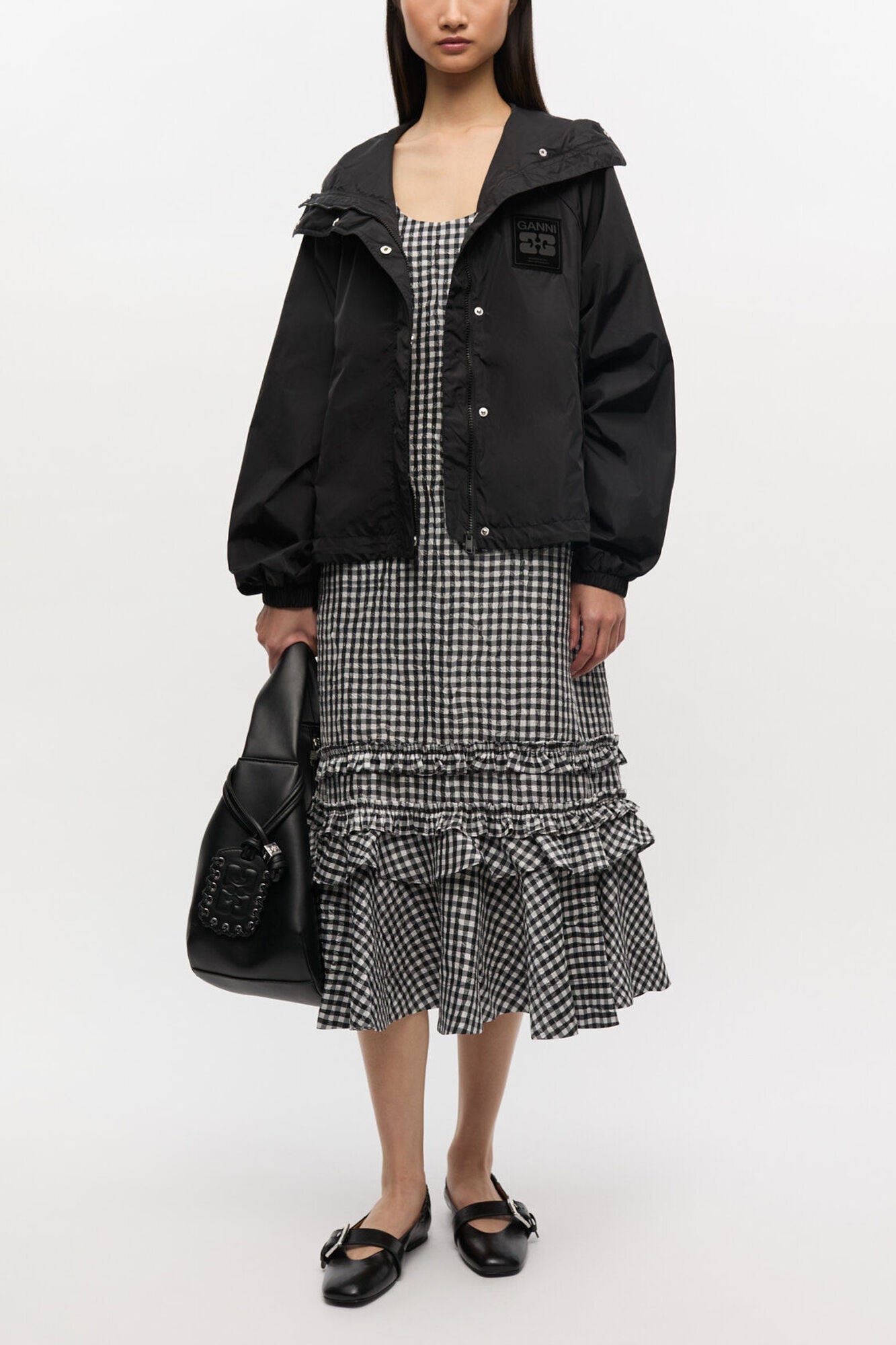 Black Nylon Jacket - GANNI