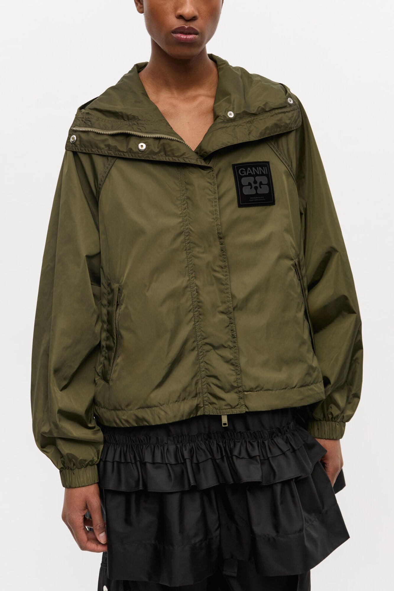 Green Nylon Jacket - GANNI