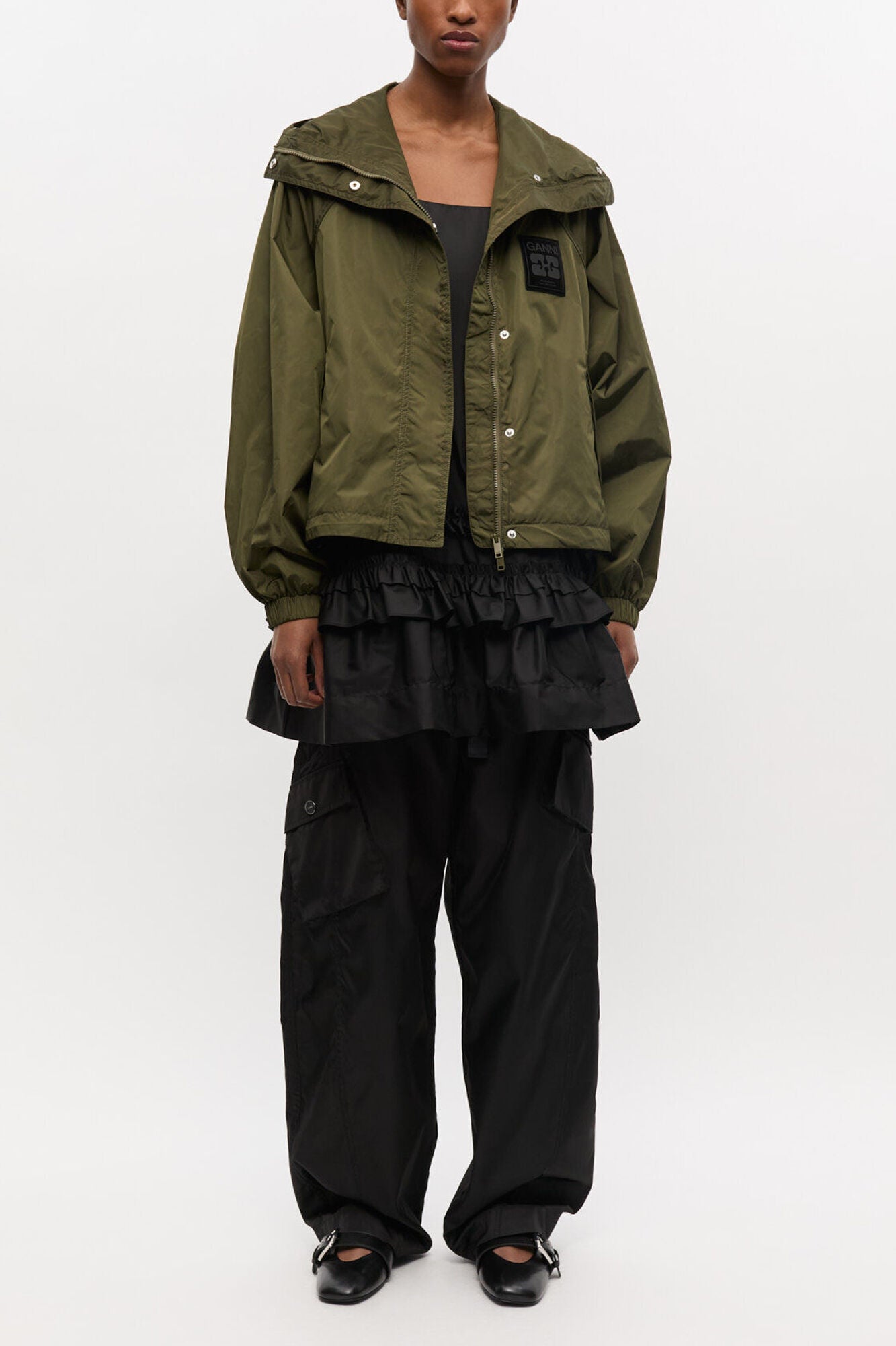 Green Nylon Jacket - GANNI