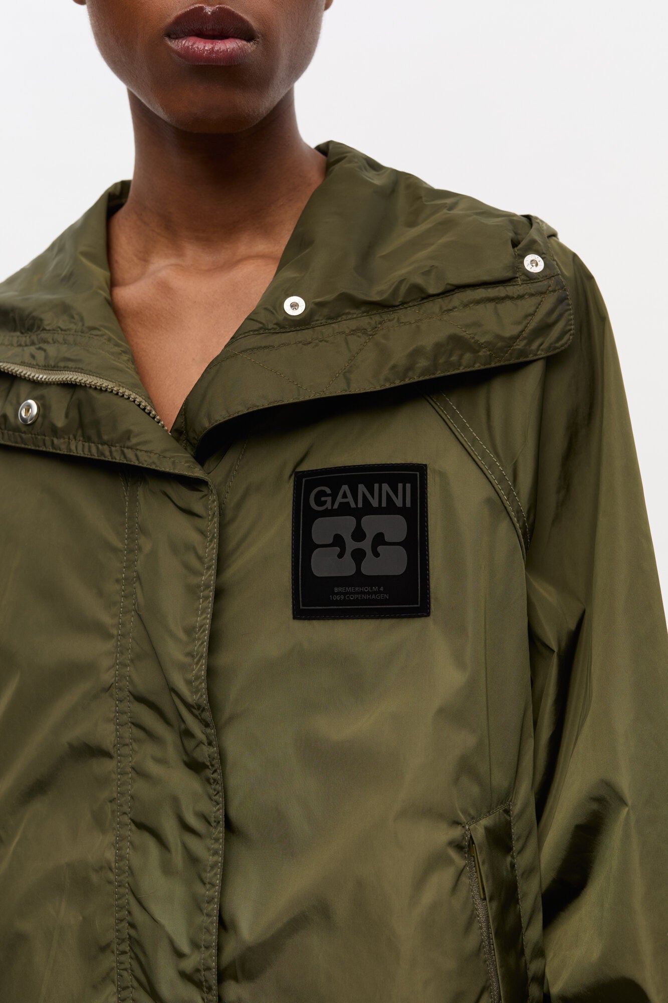 Green Nylon Jacket - GANNI