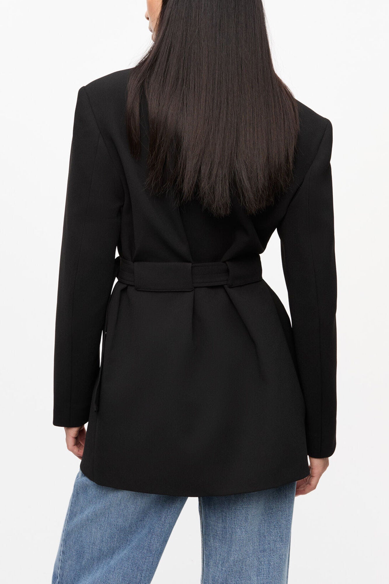 Black Bonded Crepe Blazer - GANNI
