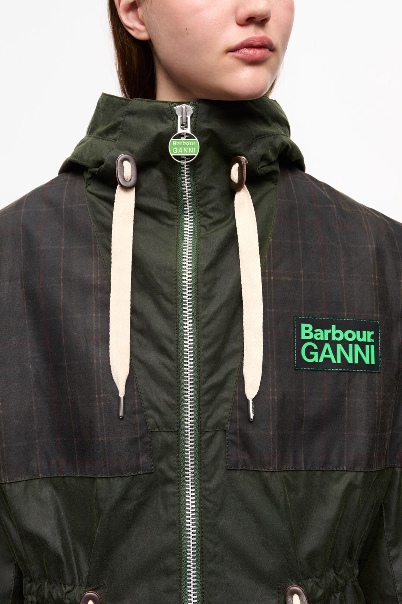 GANNI x Barbour Waxed Parka Jacket - GANNI