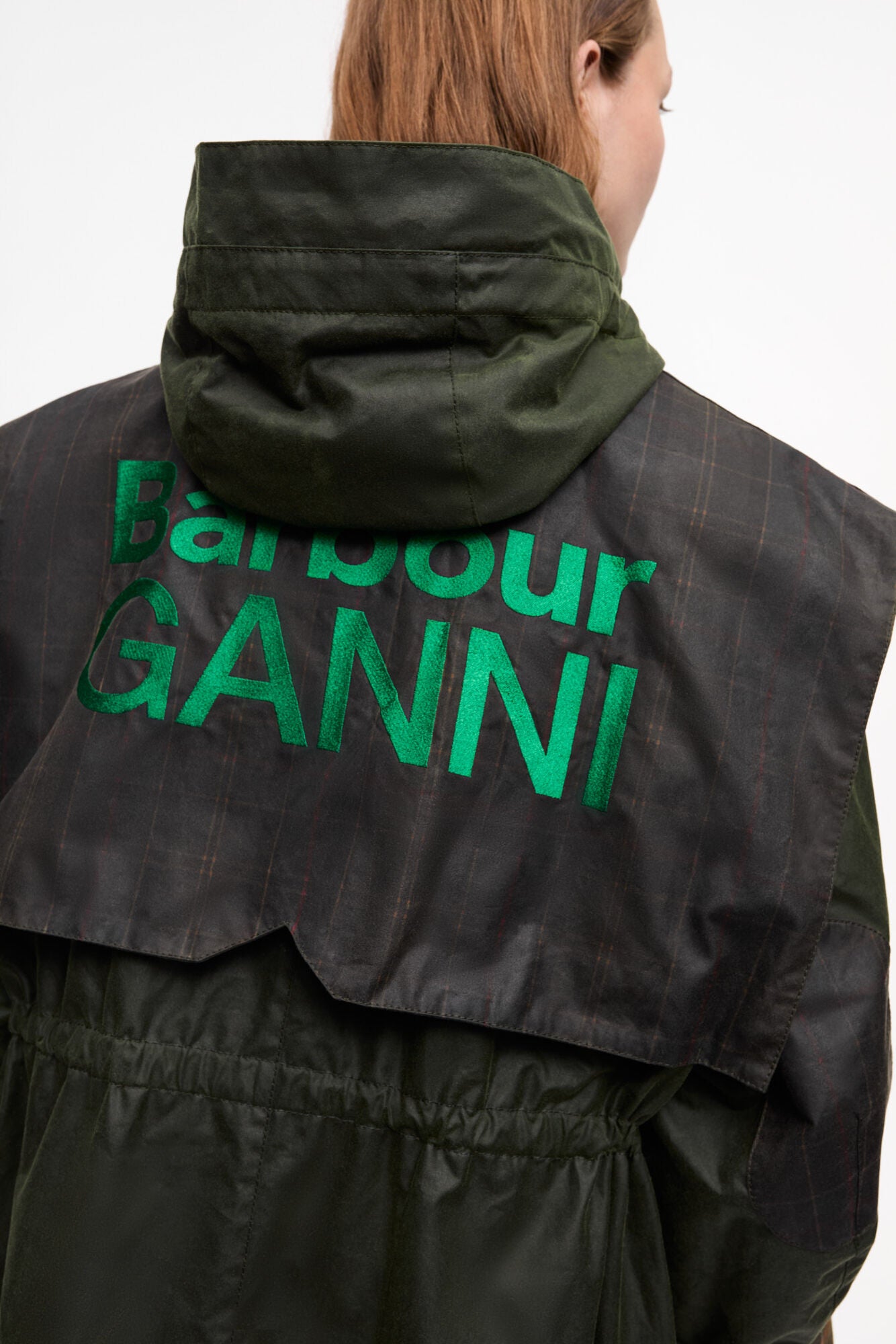 GANNI x Barbour Waxed Parka Jacket - GANNI