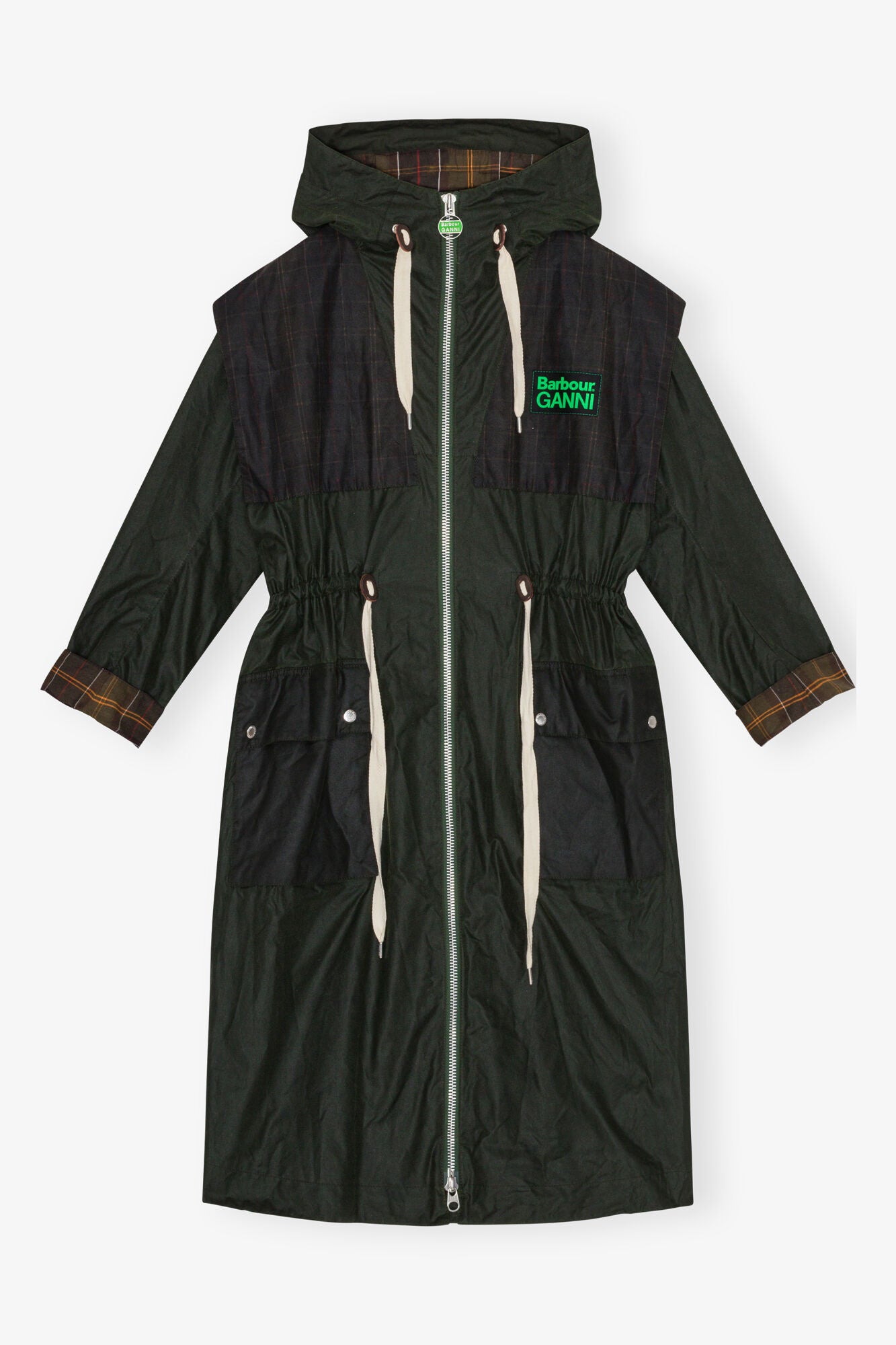 GANNI x Barbour Waxed Parka Jacket - GANNI