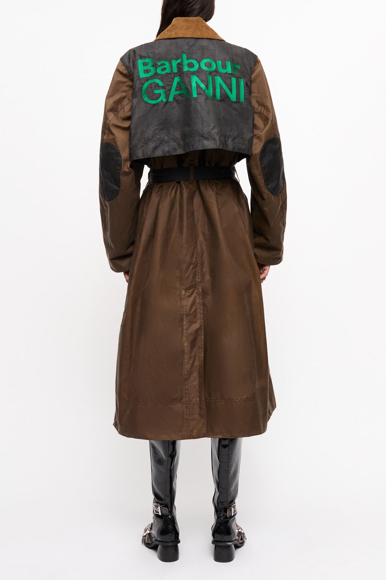 GANNI x Barbour Waxed Trench Coat - GANNI