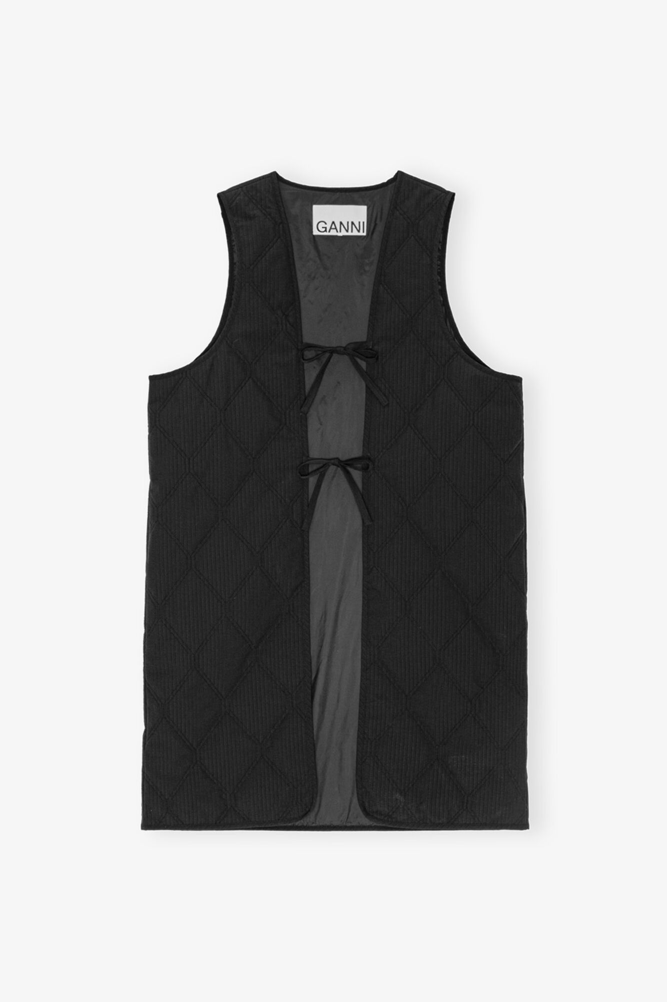 Black Tech Seersucker Oversized Shell Coat - GANNI