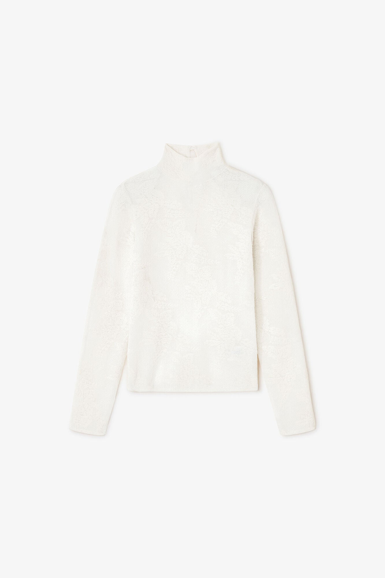 Ivory Sheer Turtleneck - GANNI