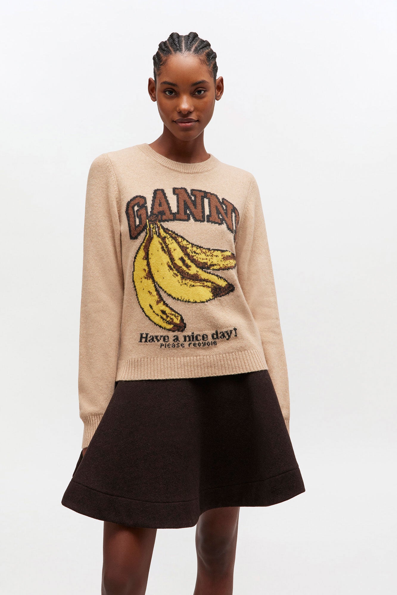 Graphic Wool Sweater - GANNI
