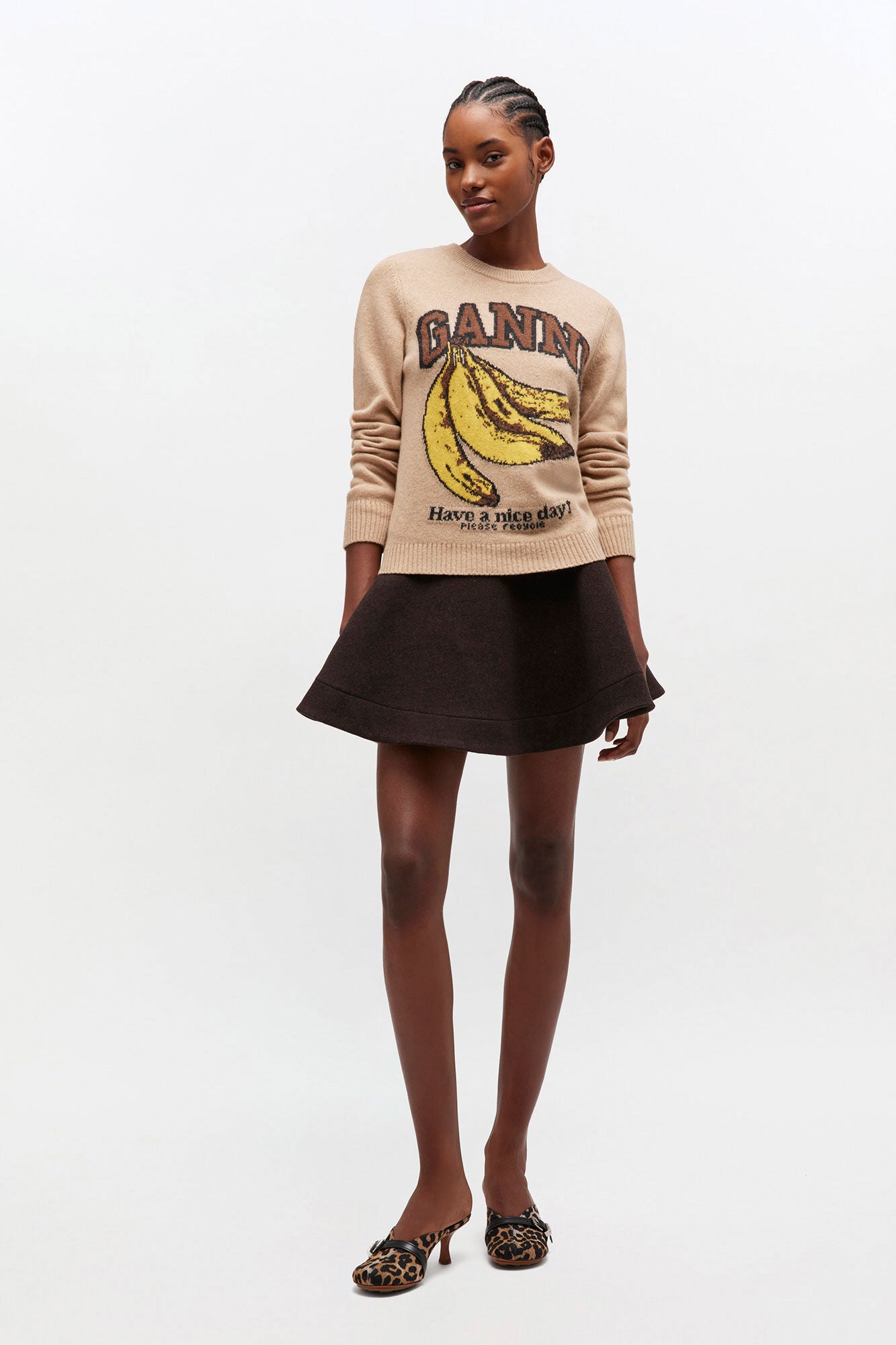 Graphic Wool Sweater - GANNI