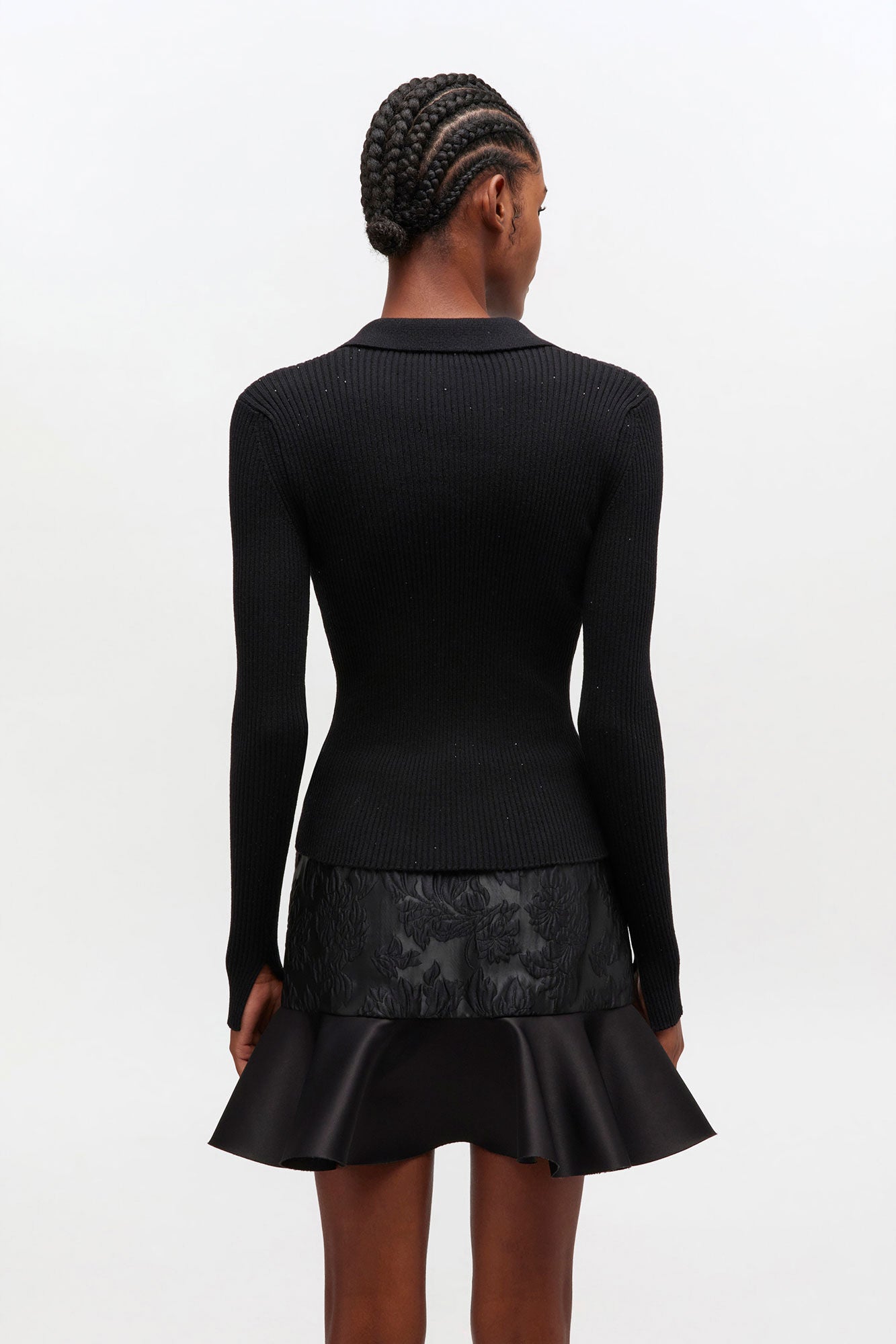 Fine Sequin Knitted Polo - GANNI