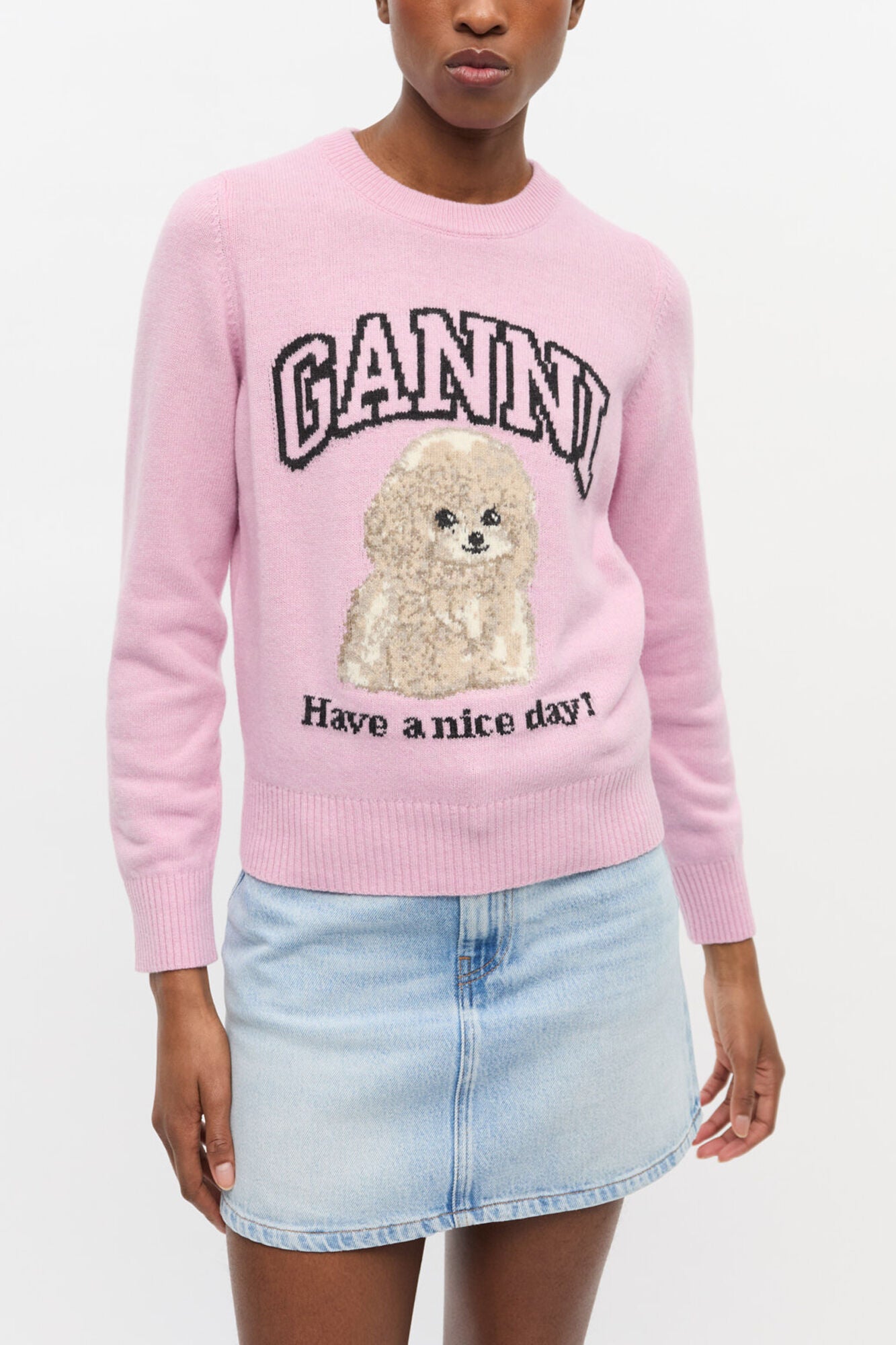Pink Poodle Sweater - GANNI