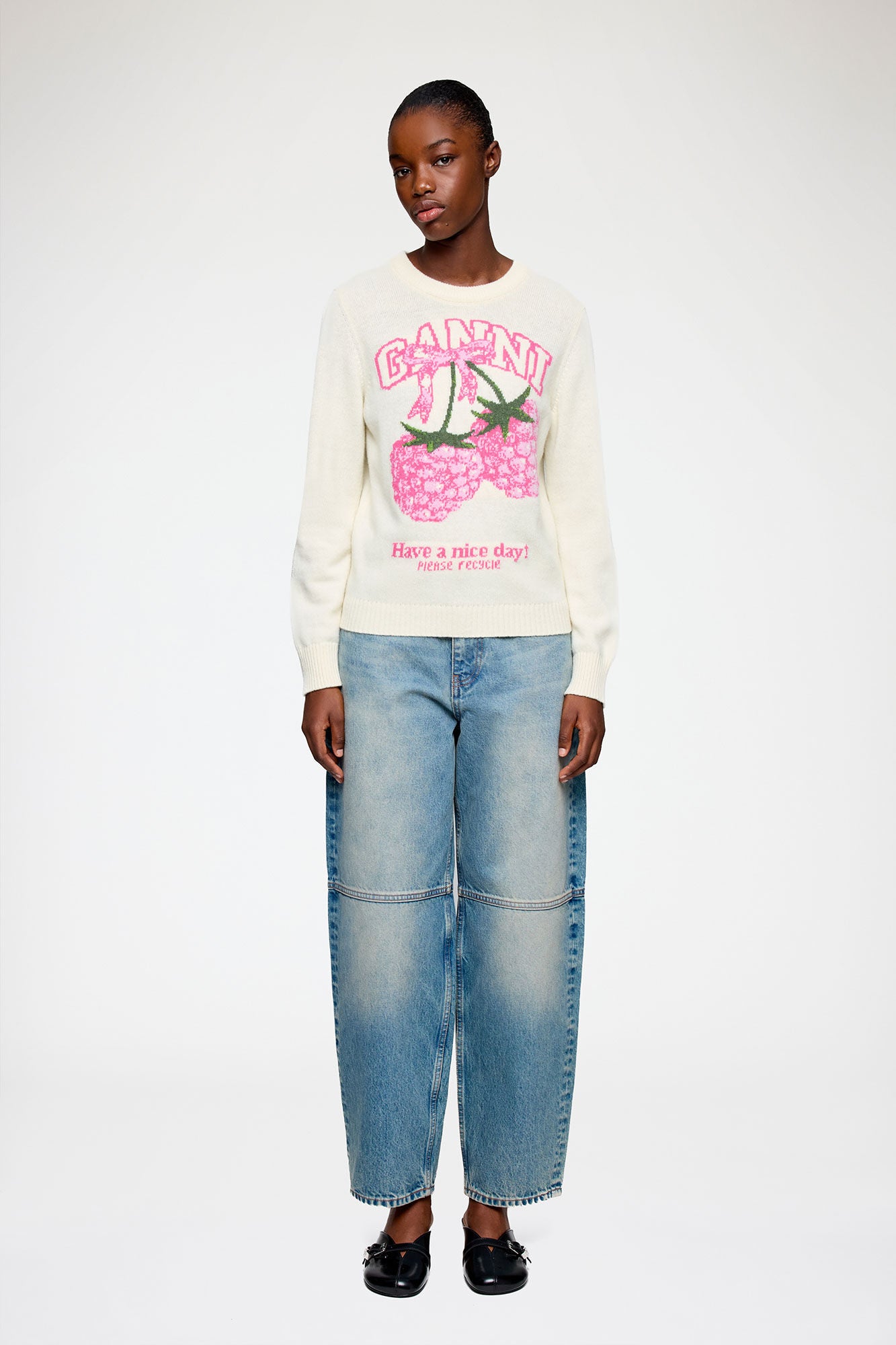 Sweater in Graphic Wool - GANNI