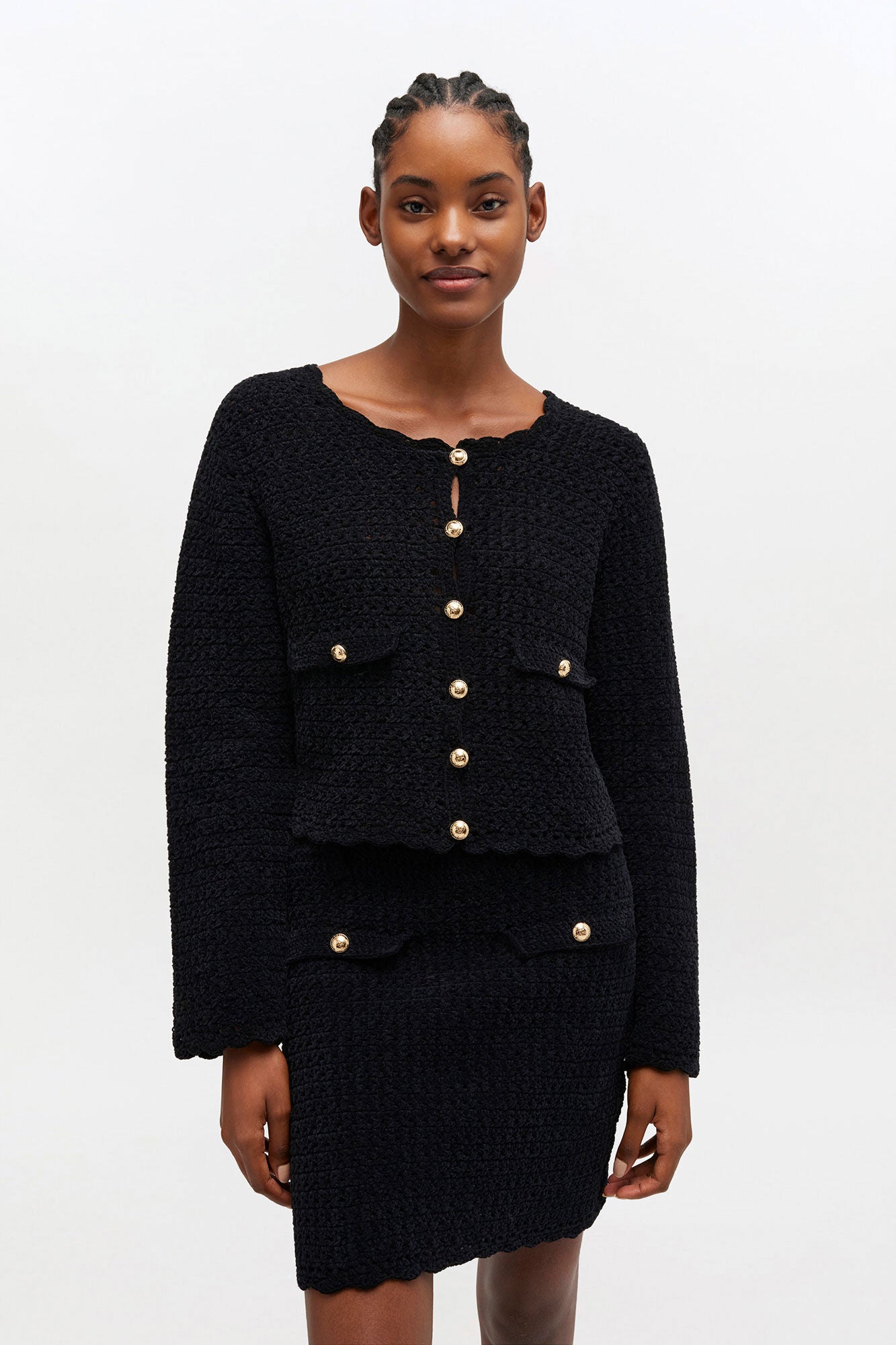 Black Crochet Cardigan - GANNI