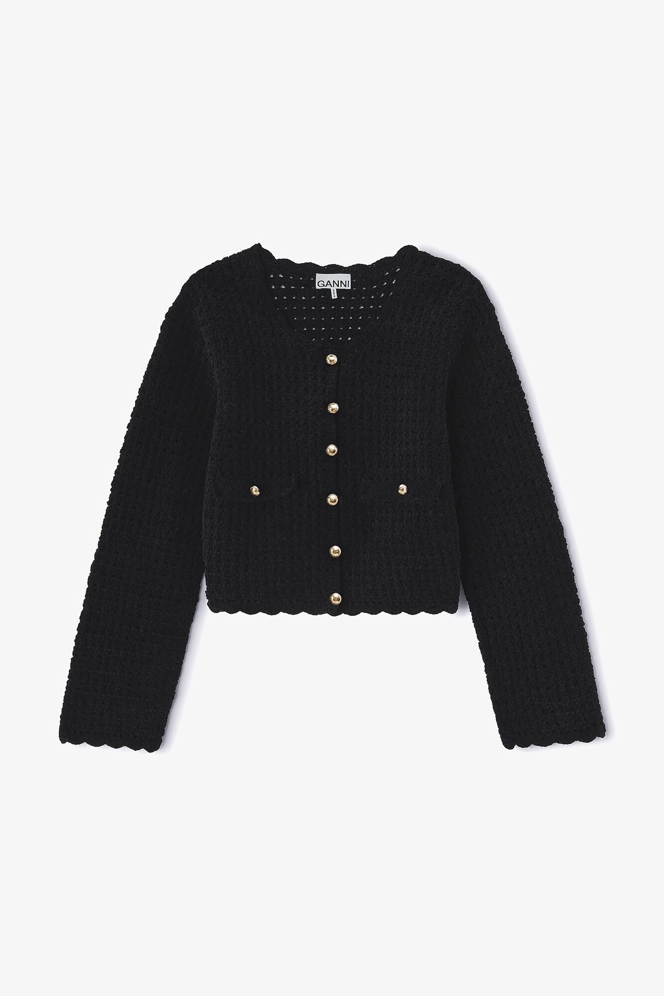 Black Crochet Cardigan - GANNI
