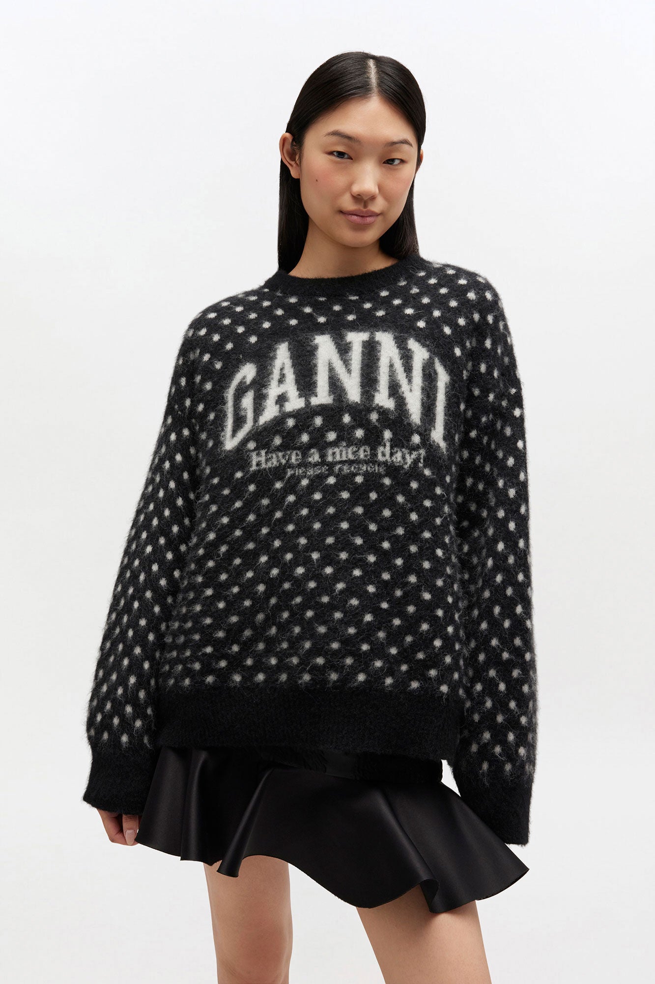 Polka Brushed Sweater - GANNI