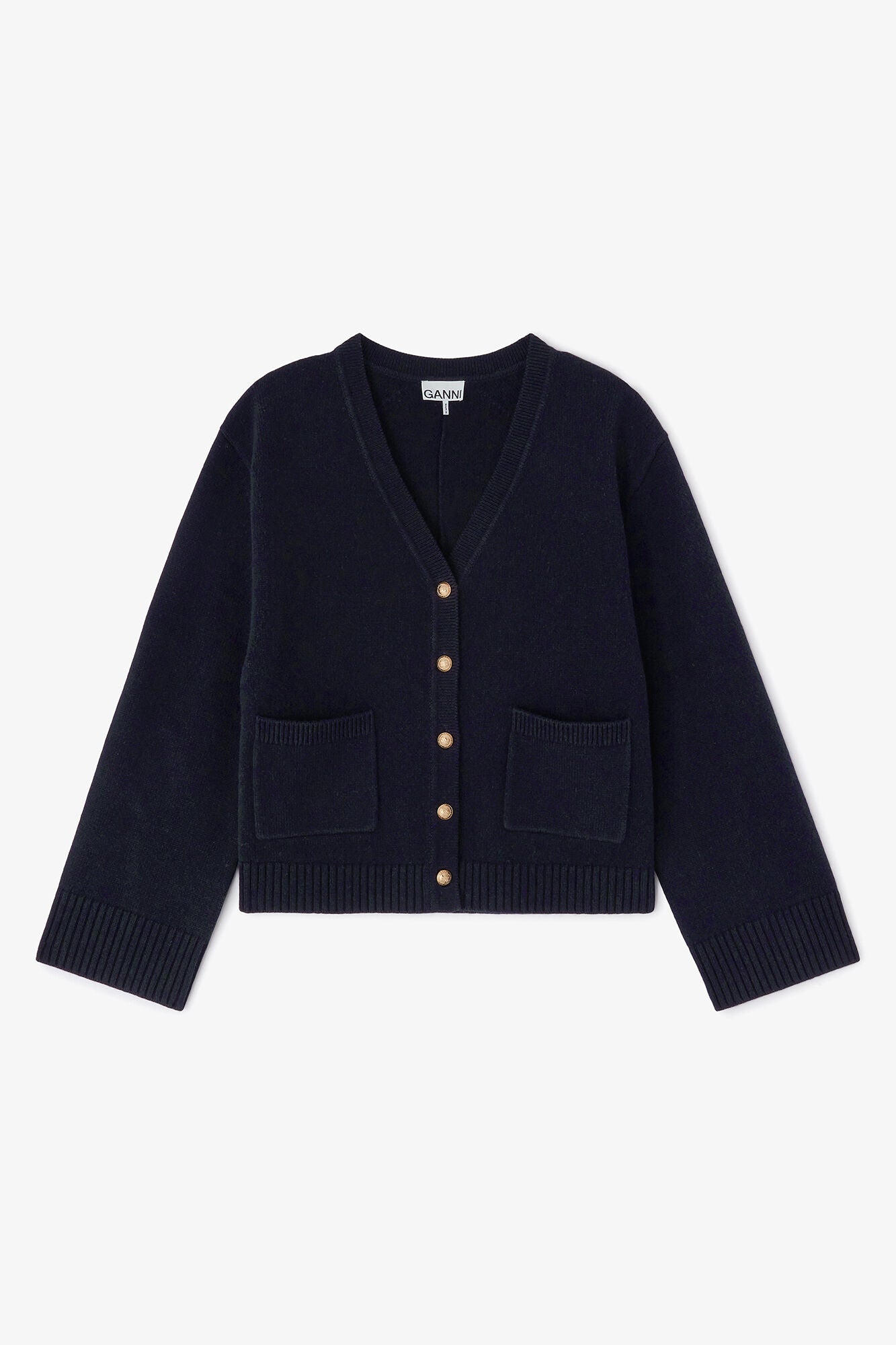 Classic Wool Cardigan - GANNI