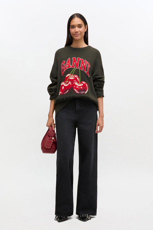 Oversized Graphic Sweater - GANNI