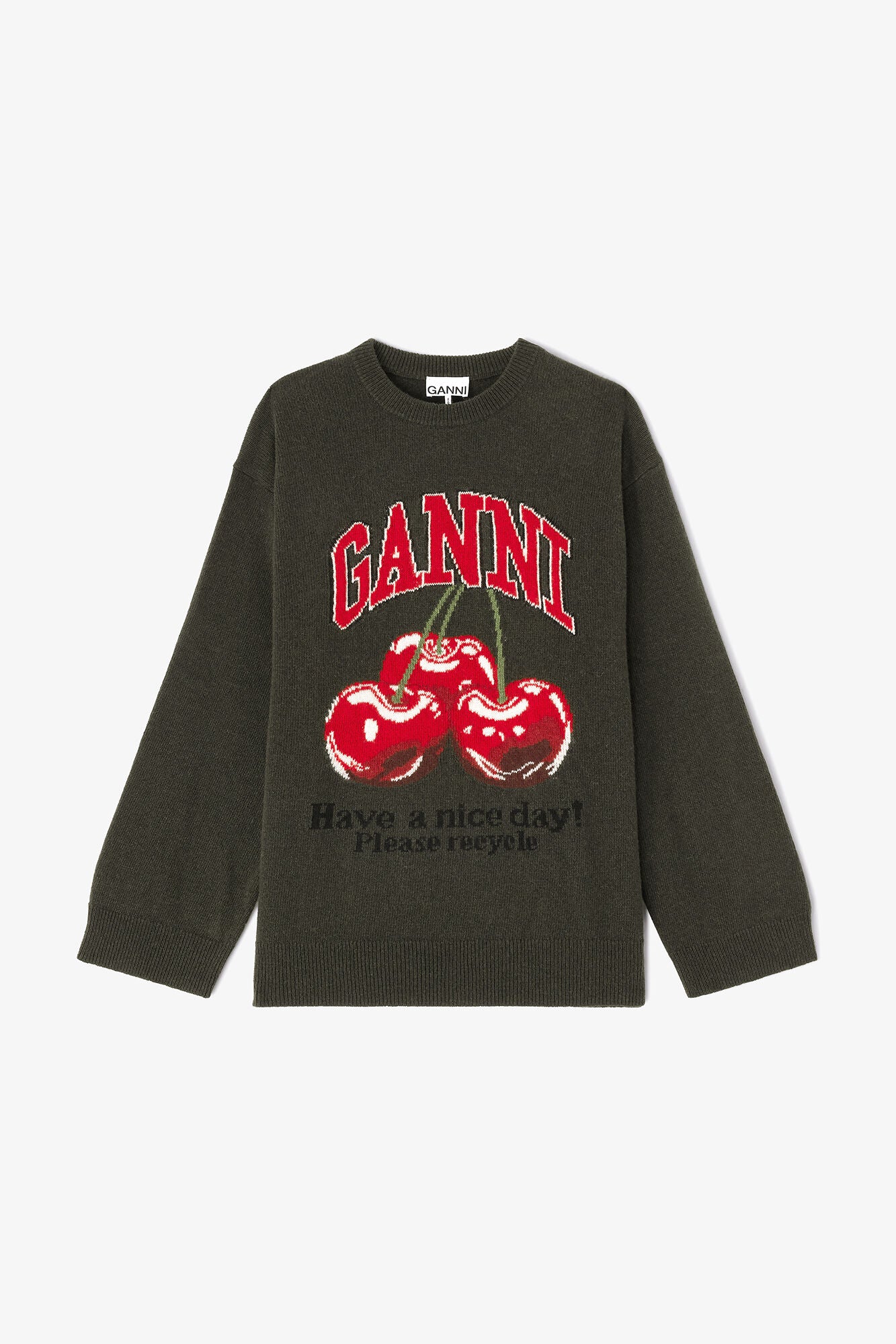 Oversized Graphic Sweater - GANNI