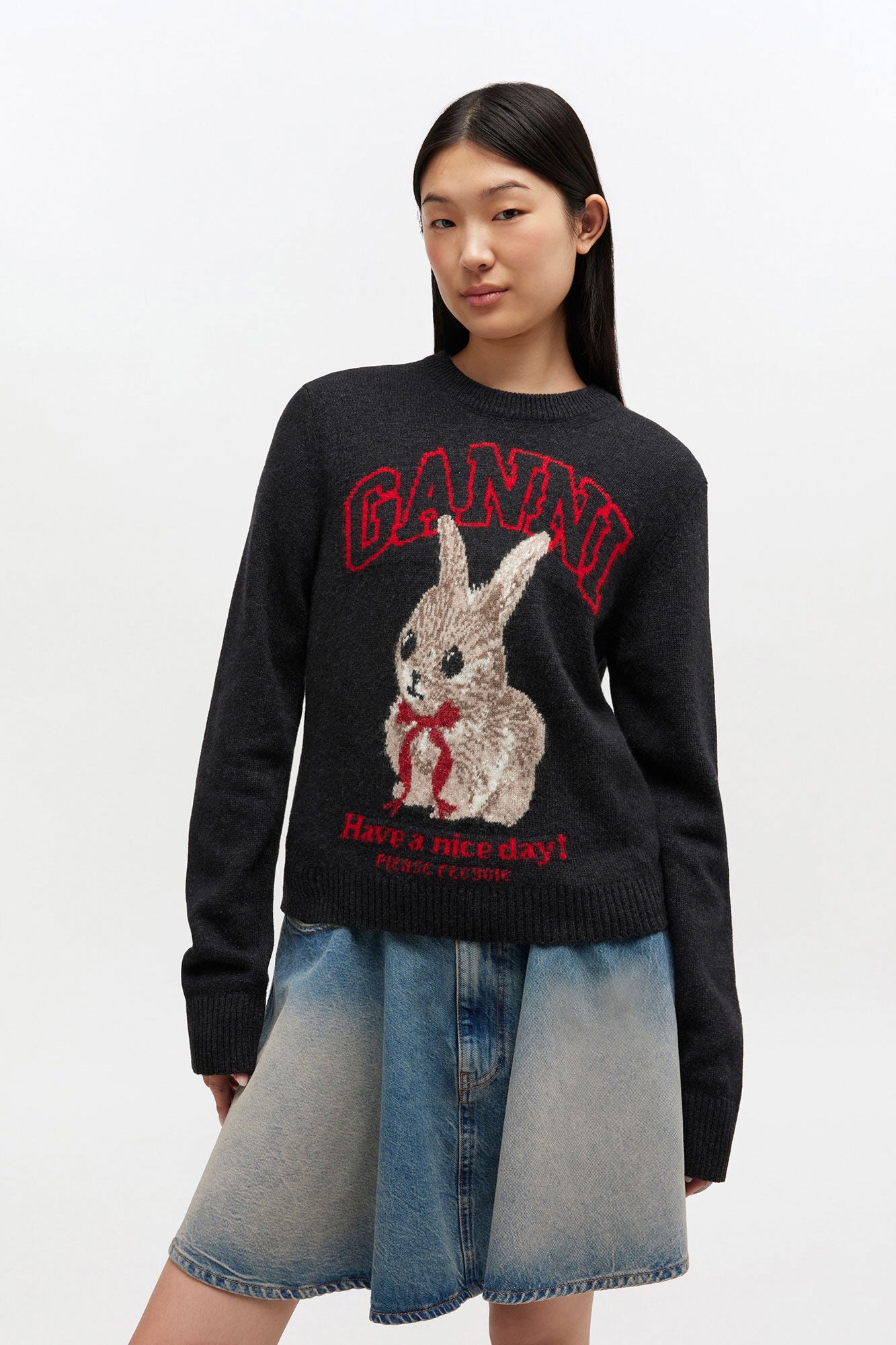 Graphic Wool Sweater - GANNI