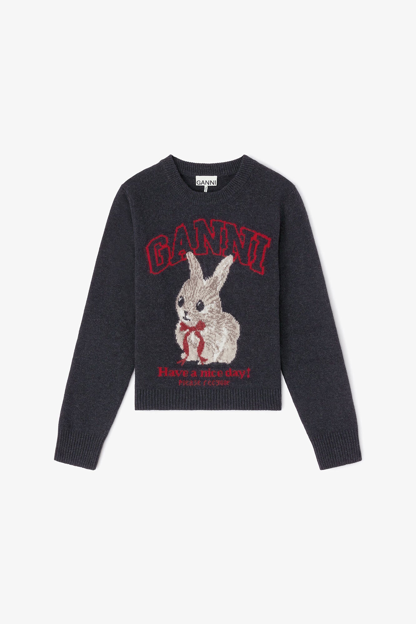 Graphic Wool Sweater - GANNI
