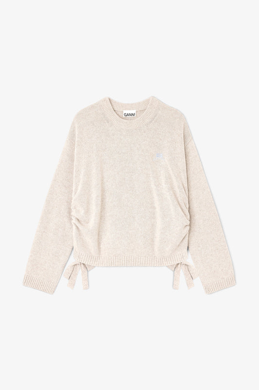 Beige Wool Mix Sweater - GANNI