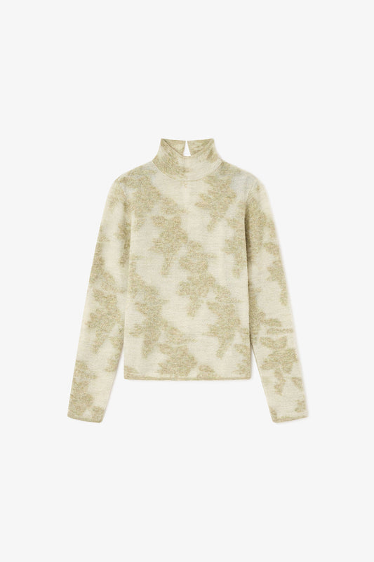 Green Sheer Turtleneck - GANNI