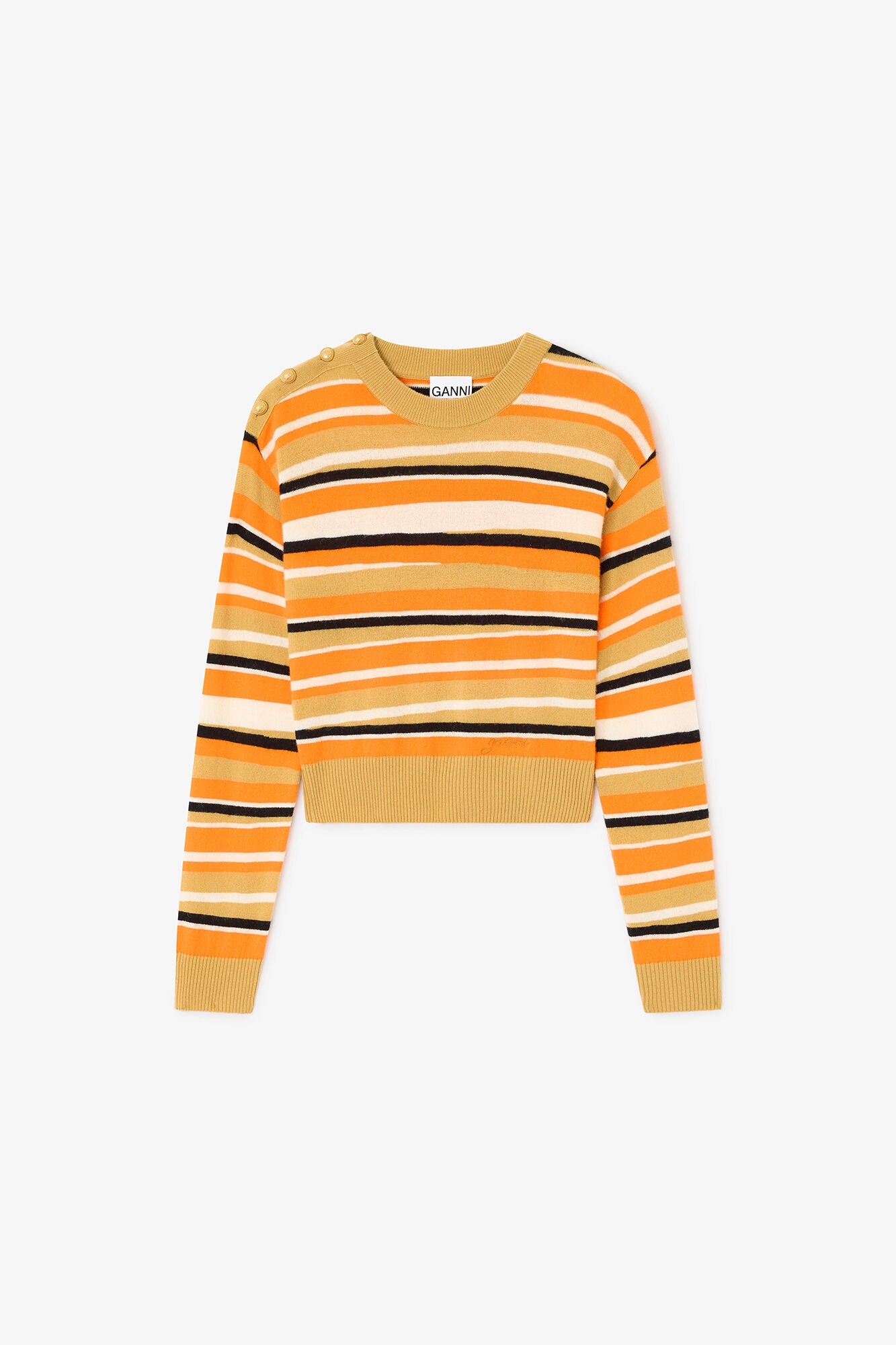 Striped Cashmere Sweater - GANNI