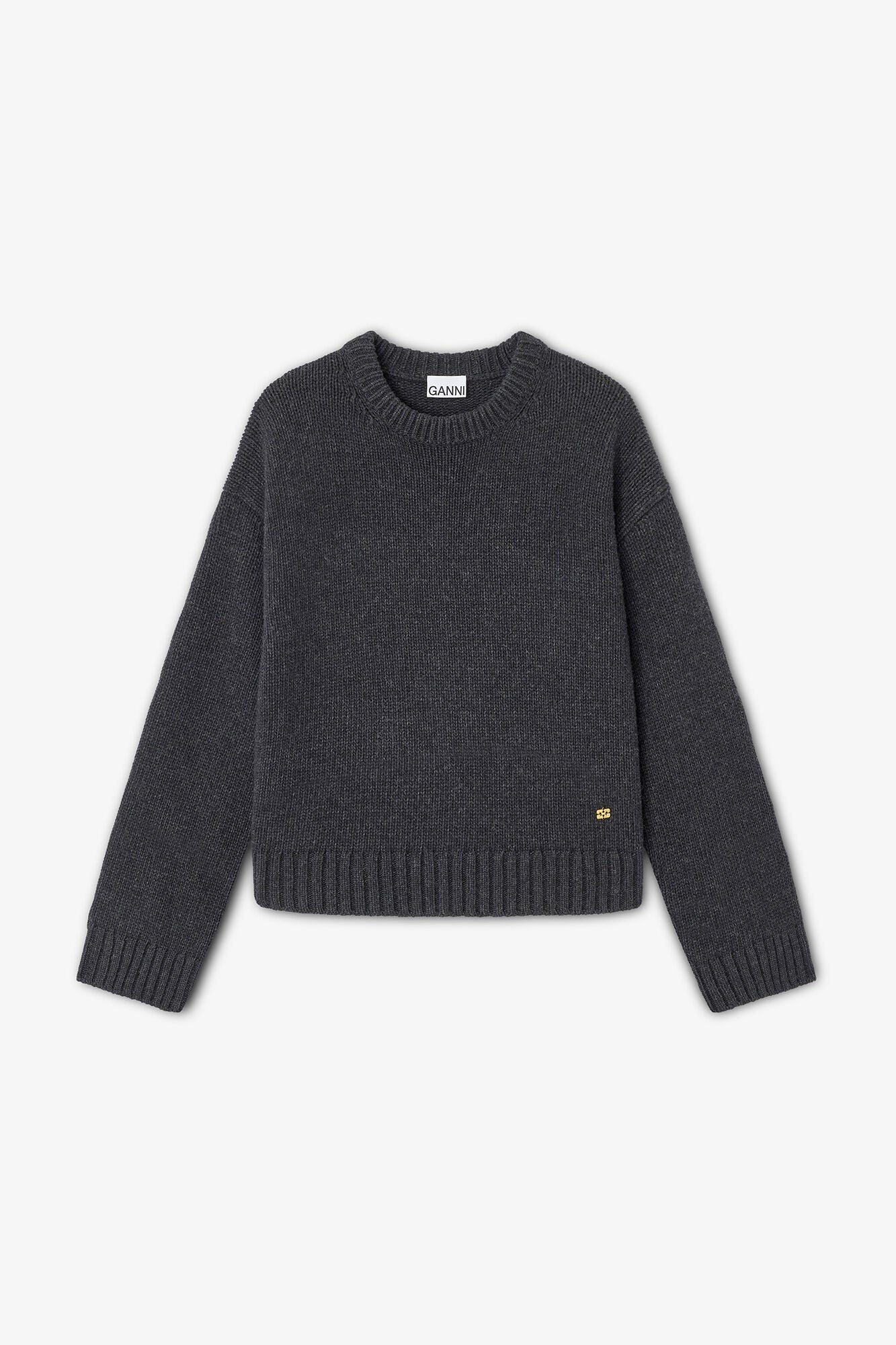 Dark Grey Wool Mix Sweater - GANNI