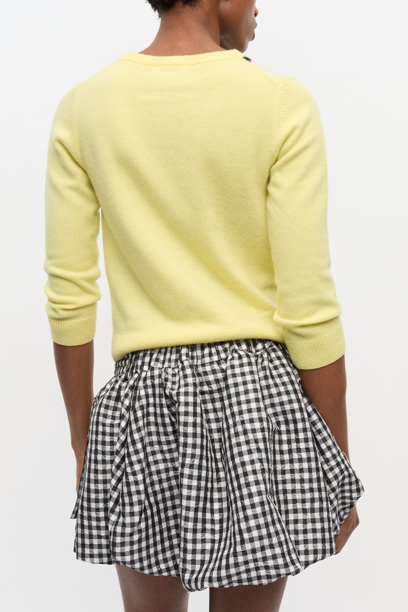 Yellow Check Cardigan - GANNI
