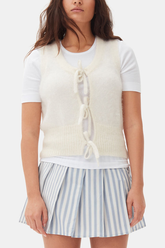 Ivory Tie String Vest - GANNI
