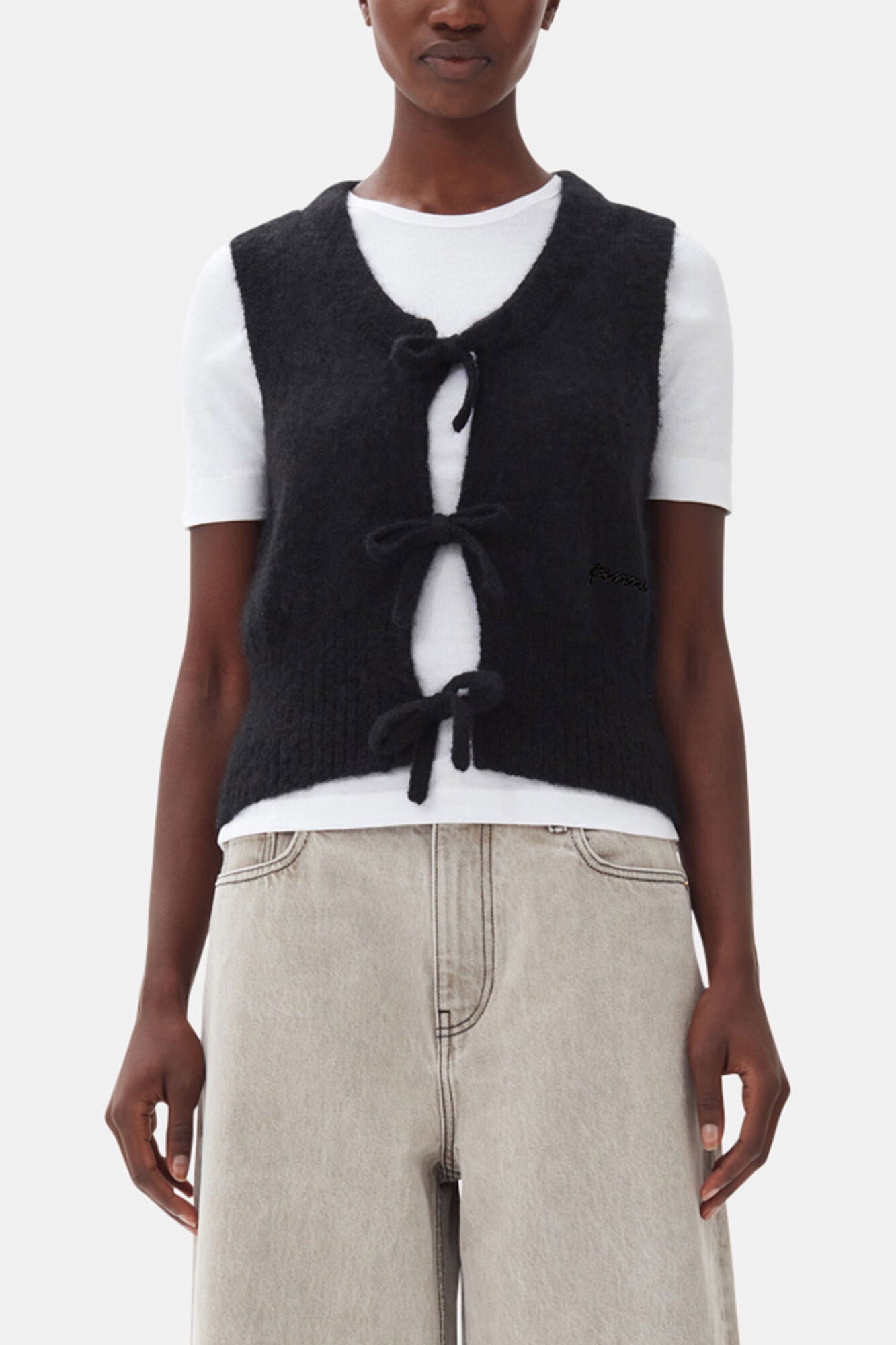 Black Tie String Vest - GANNI