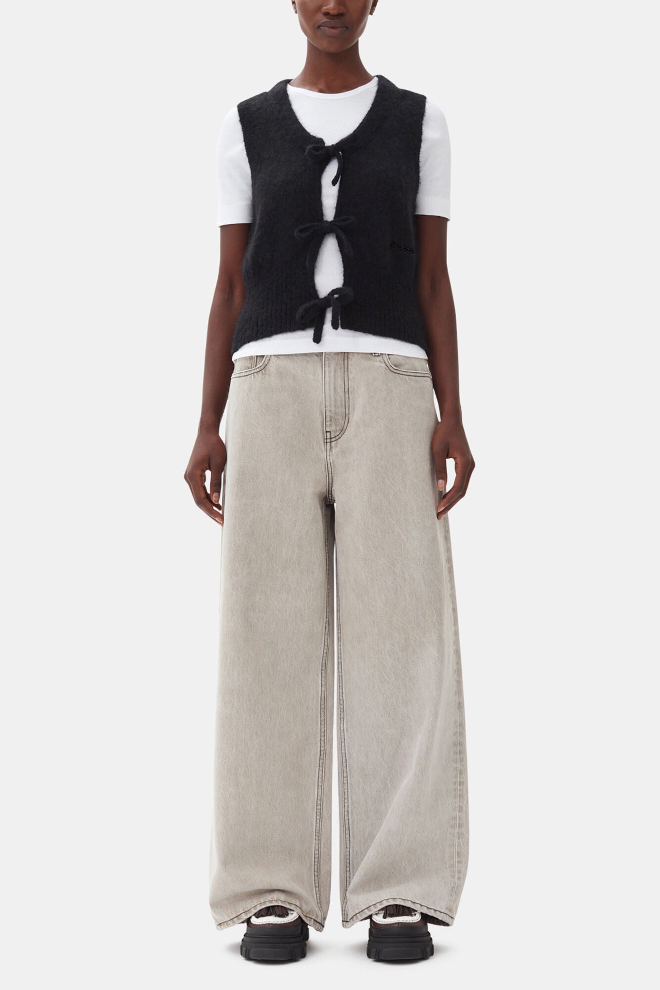 Black Tie String Vest - GANNI