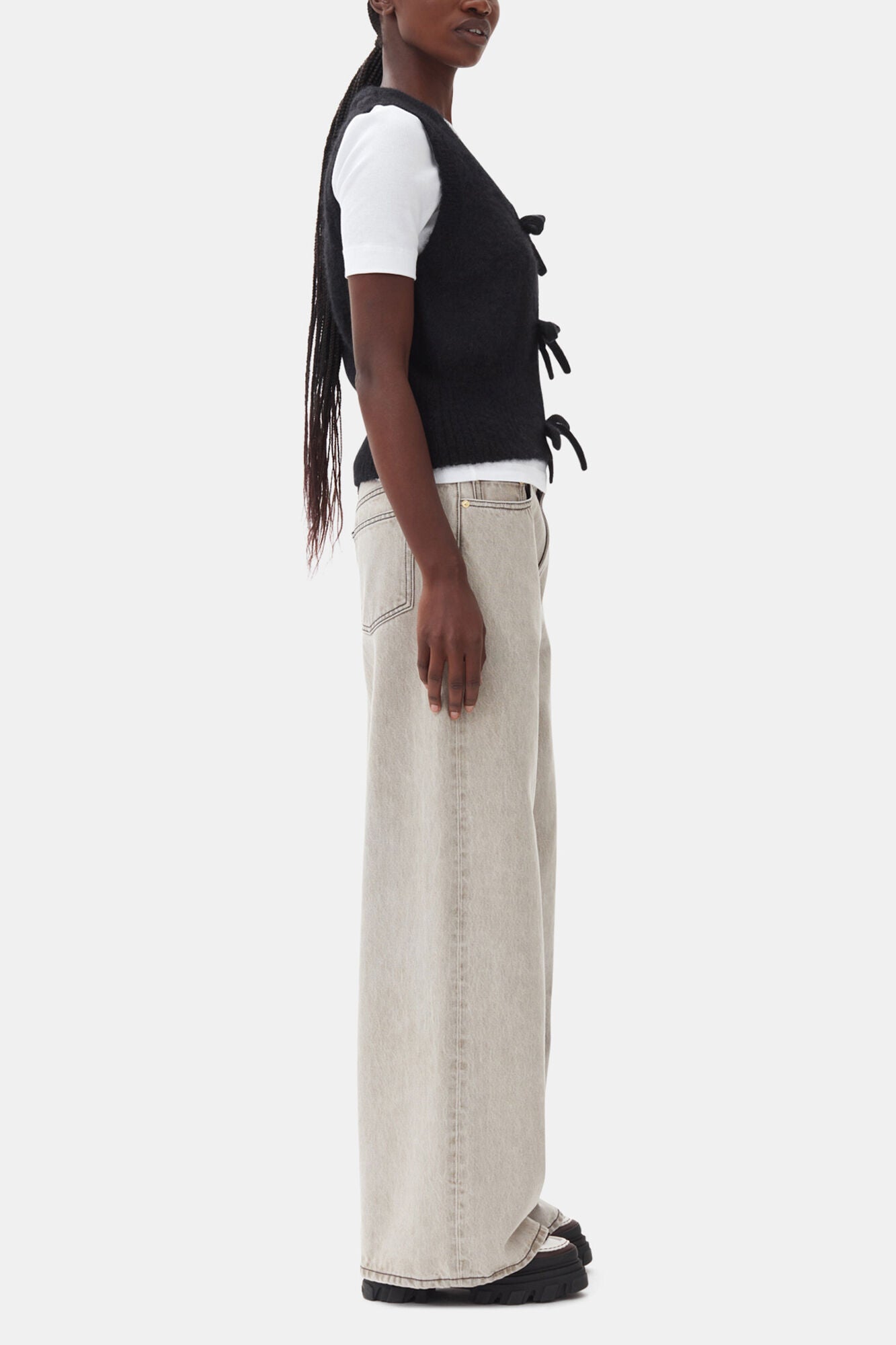 Black Tie String Vest - GANNI