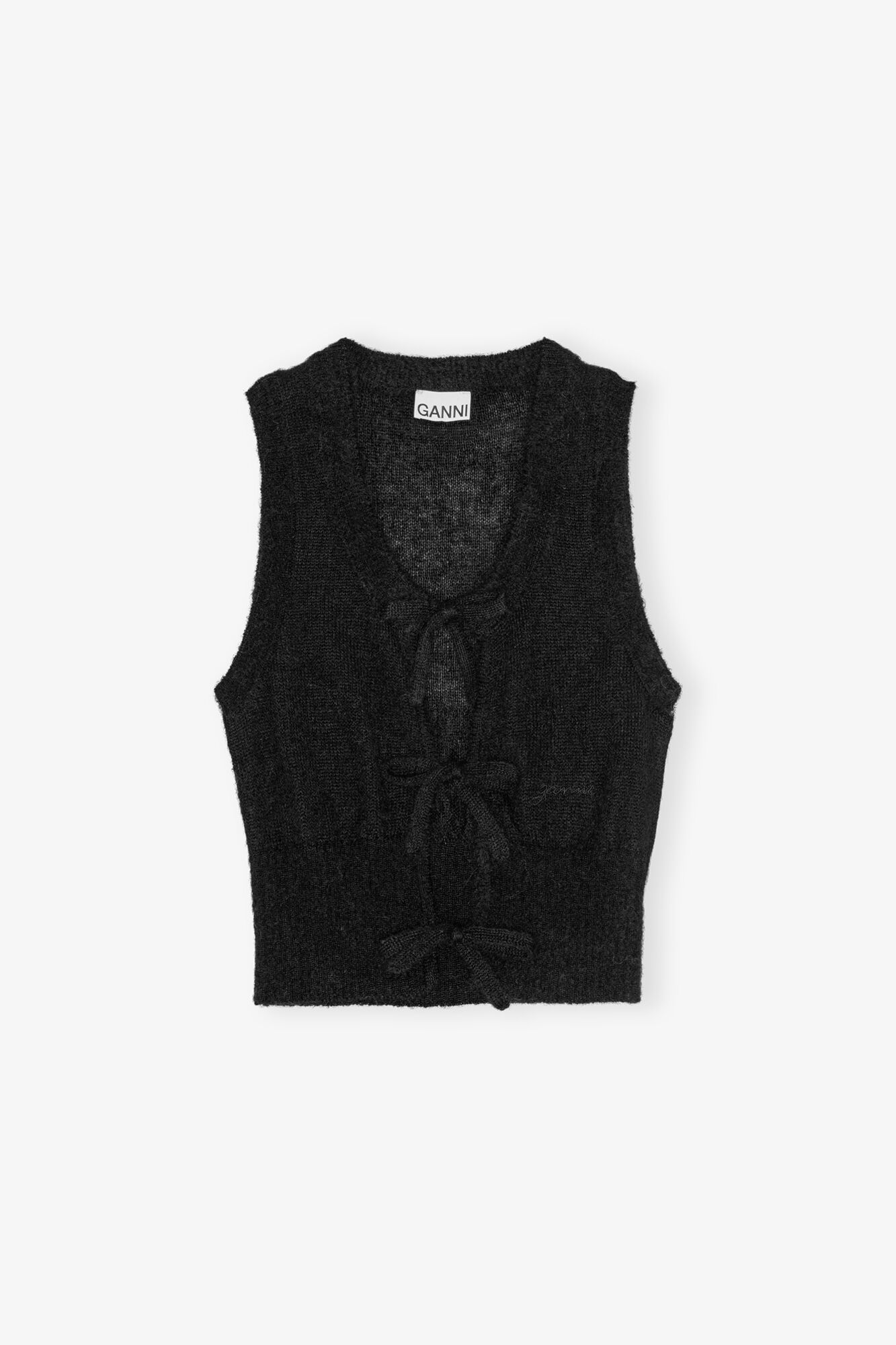 Black Tie String Vest - GANNI