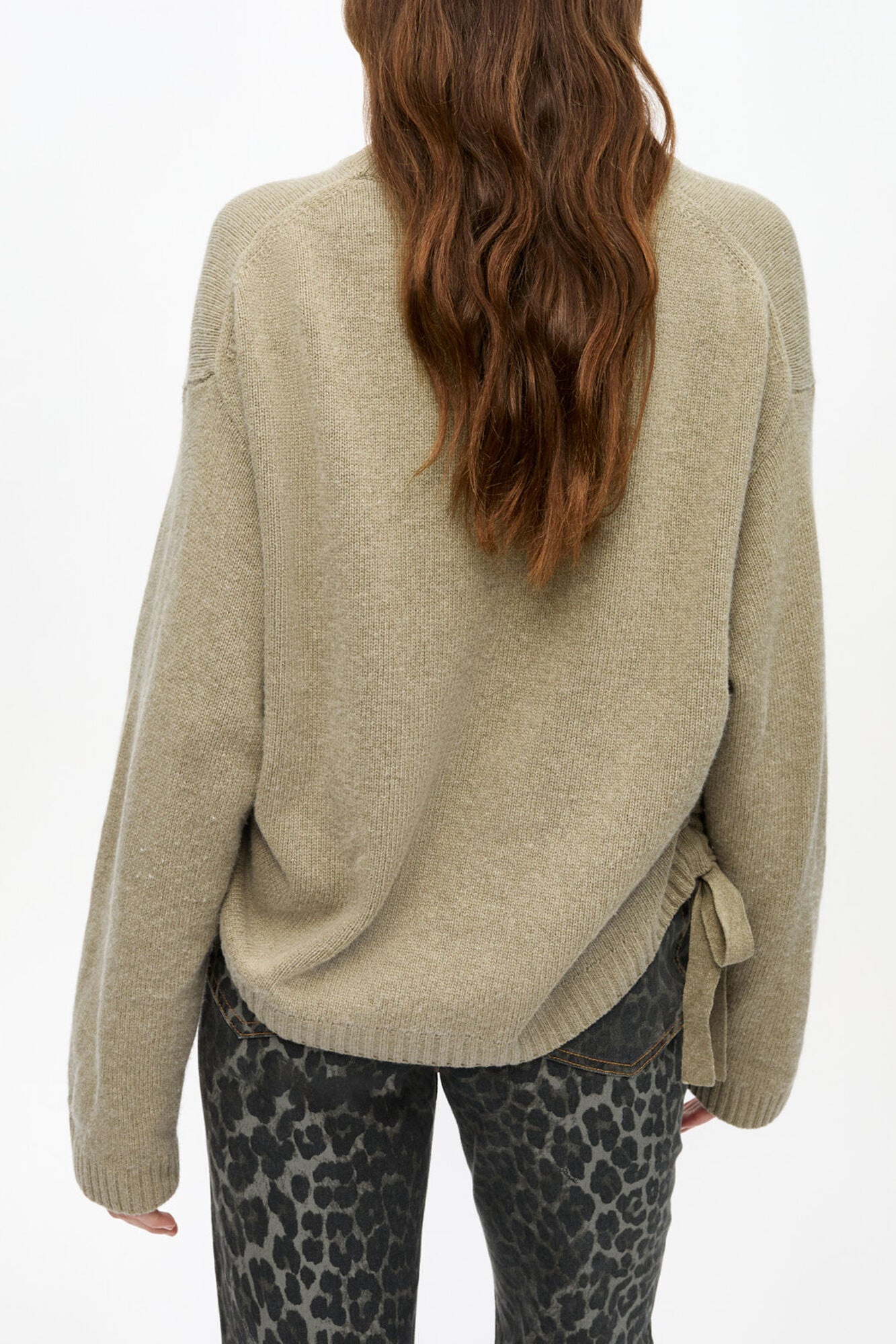 Brown Future Wool Mix Oversized Sweater - GANNI