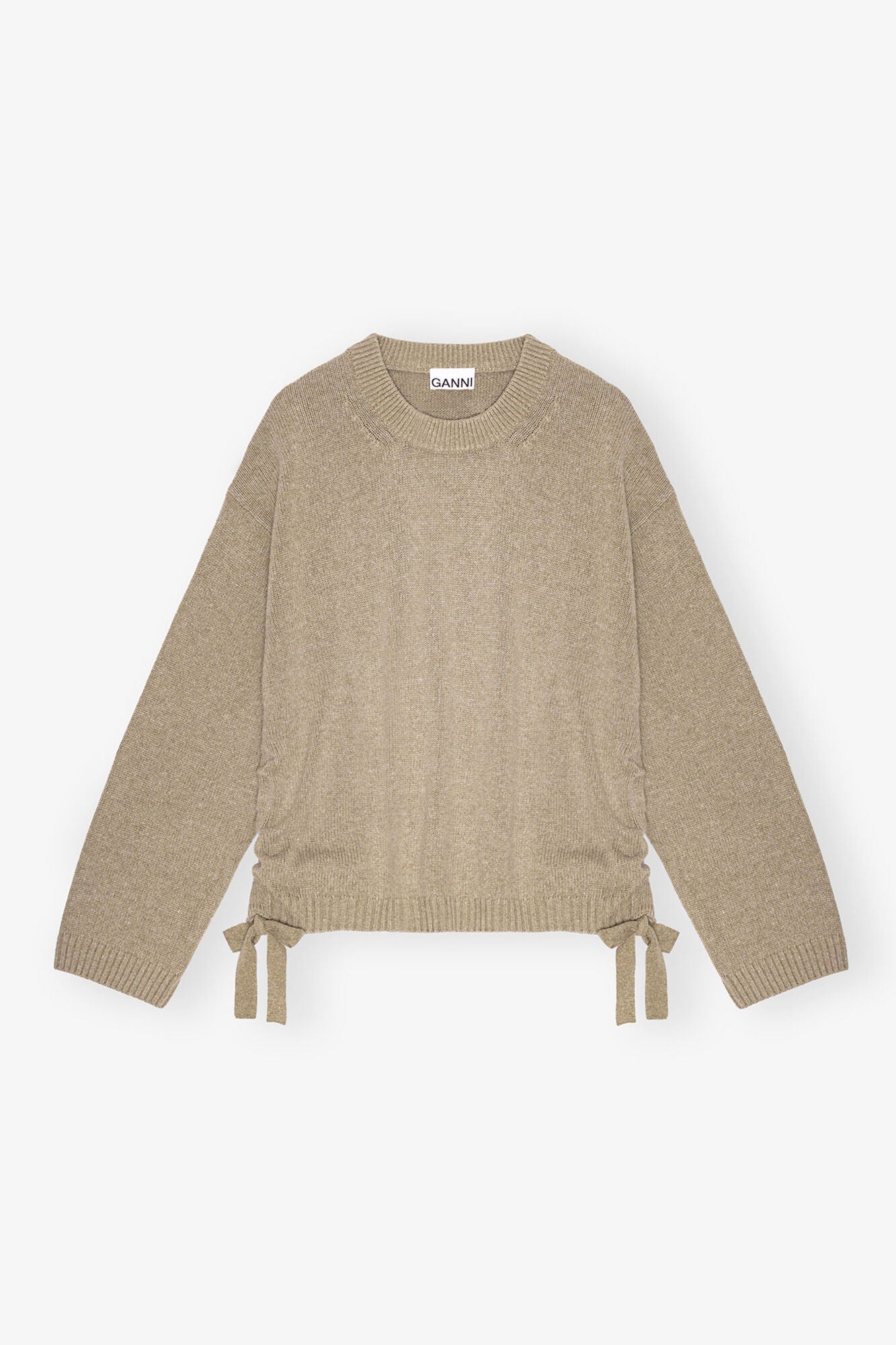 Brown Future Wool Mix Oversized Sweater - GANNI