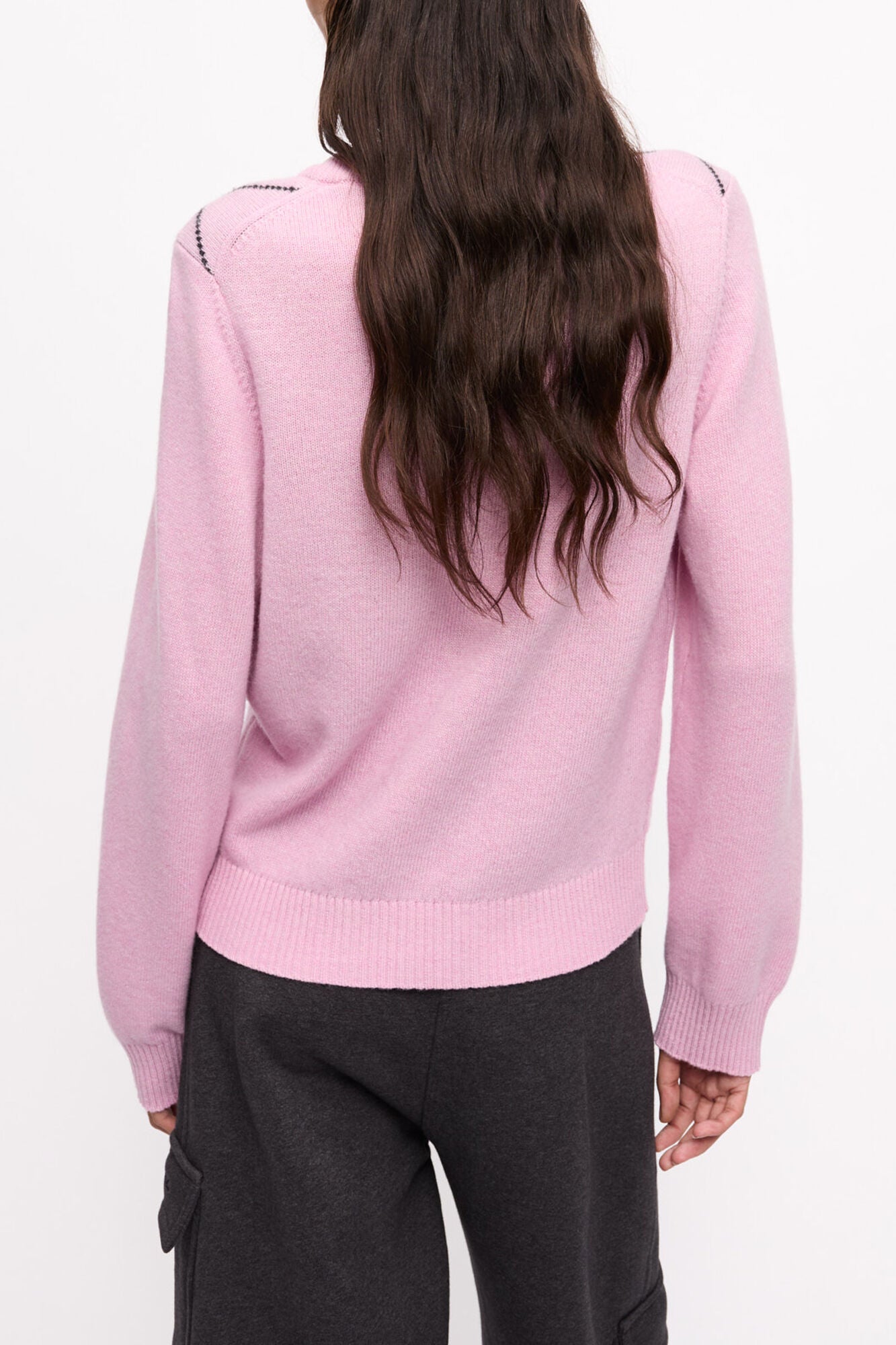 Pink Graphic Bow Sweater - GANNI